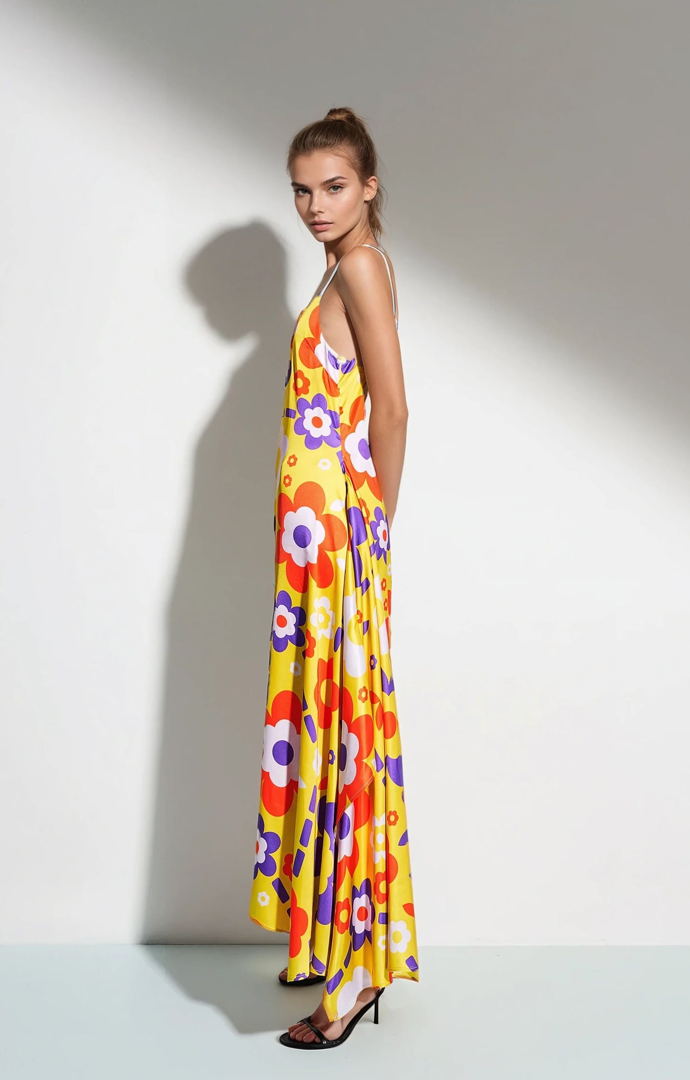 NYX asymmetric cami dress 'space flowers'