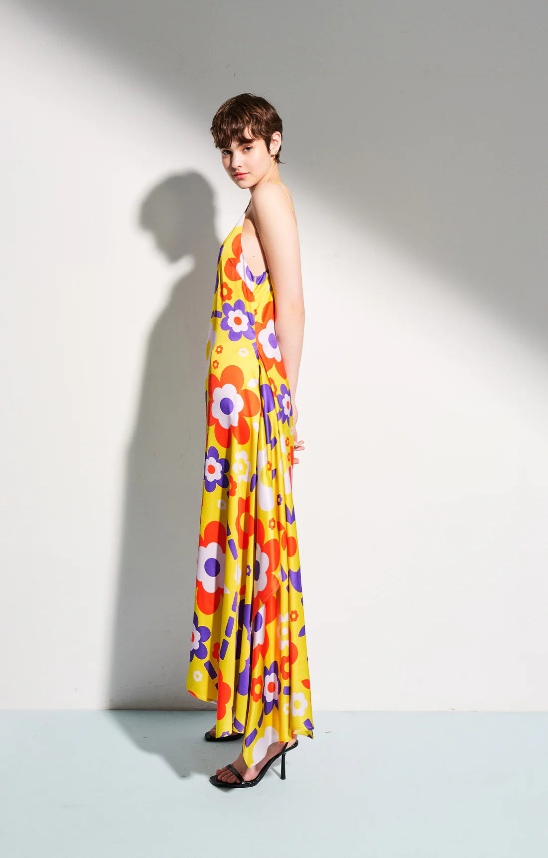 NYX asymmetric cami dress 'space flowers'
