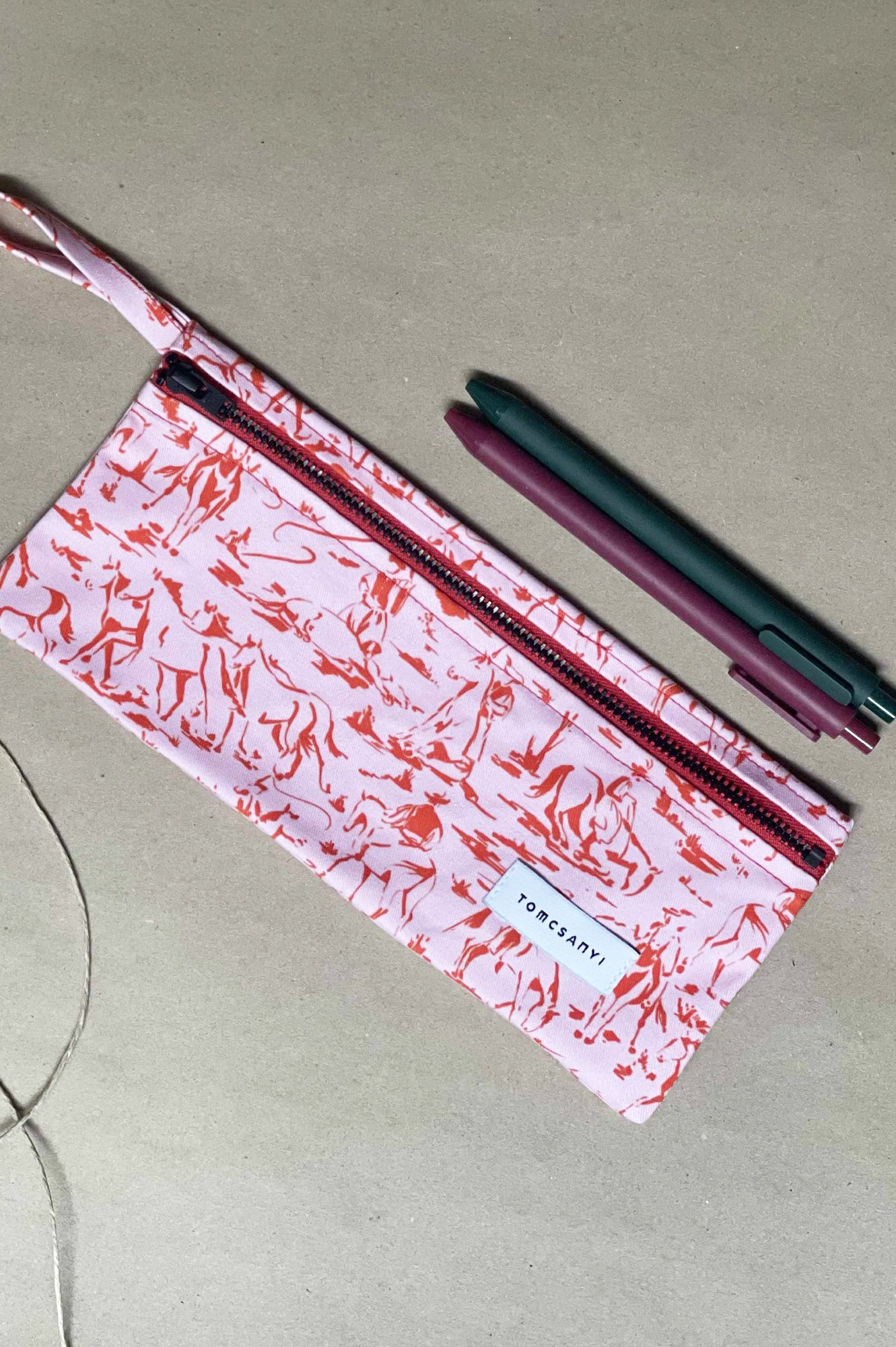 Zip Pouch 'Horsemen Pink'