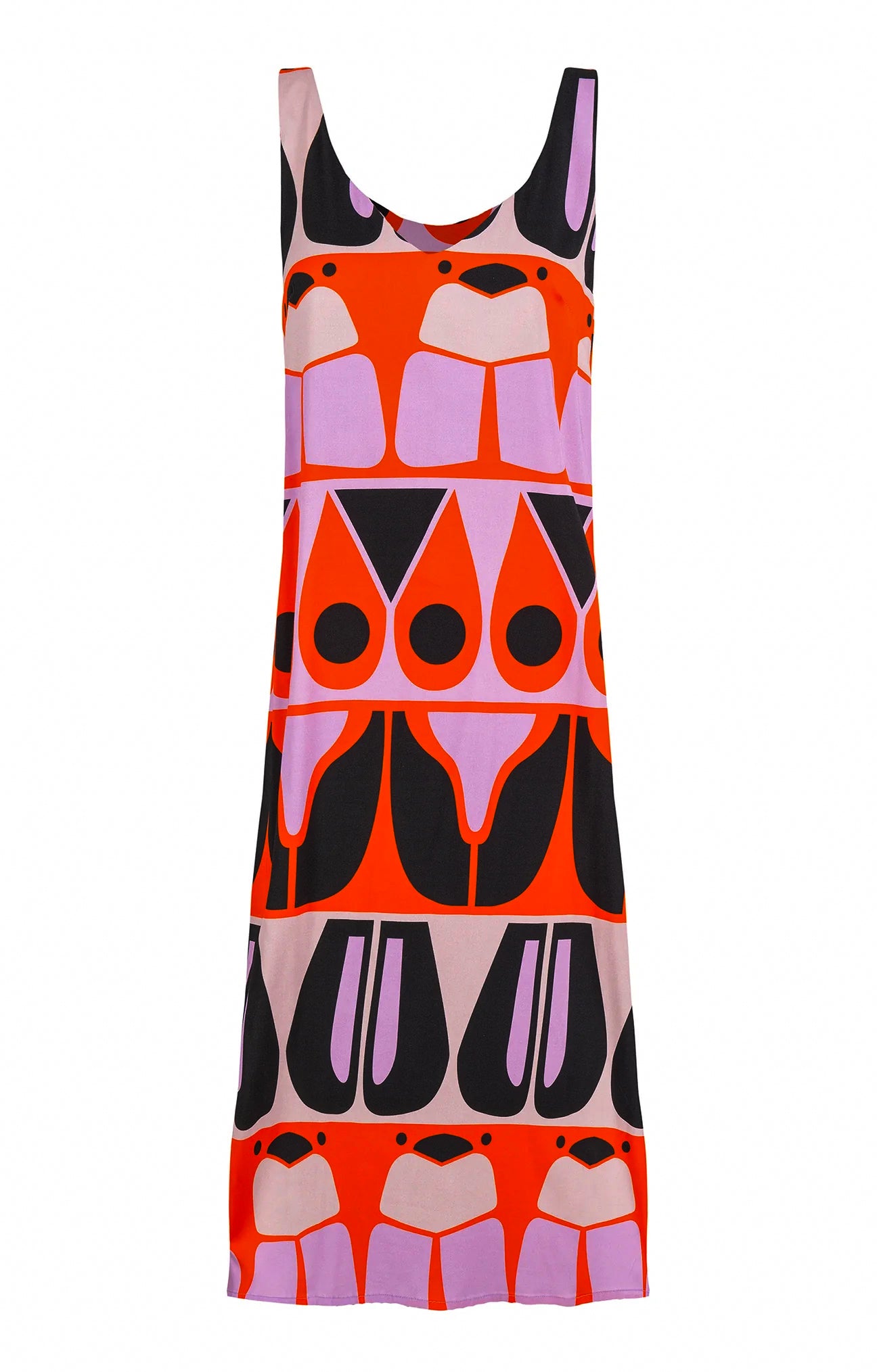 PILLE v-neck dress 'Abstract Bugs'