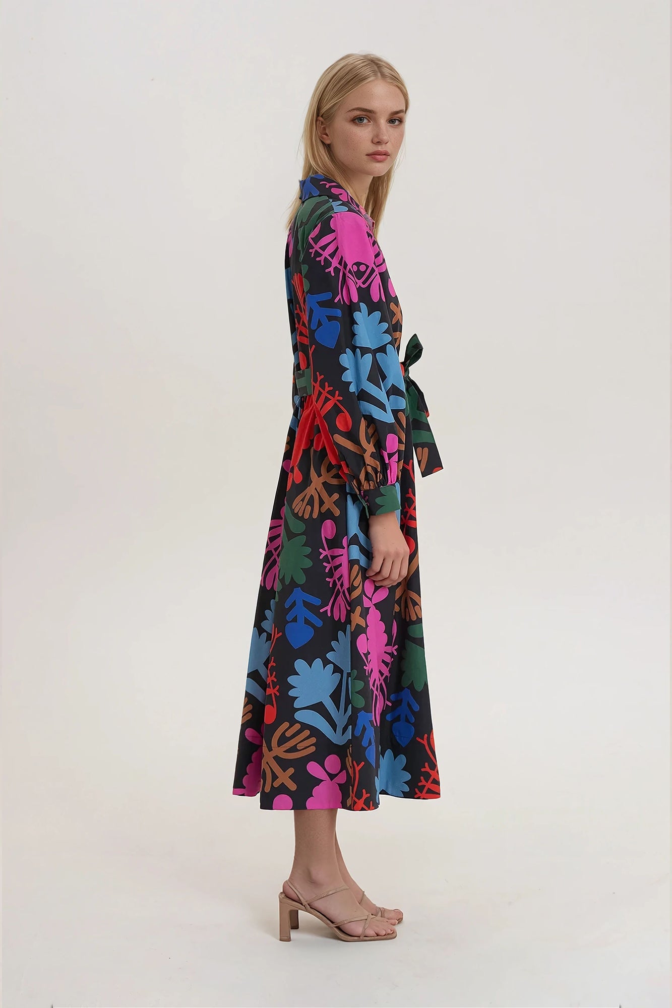 TANYA poplin midi dress 'Lobster'