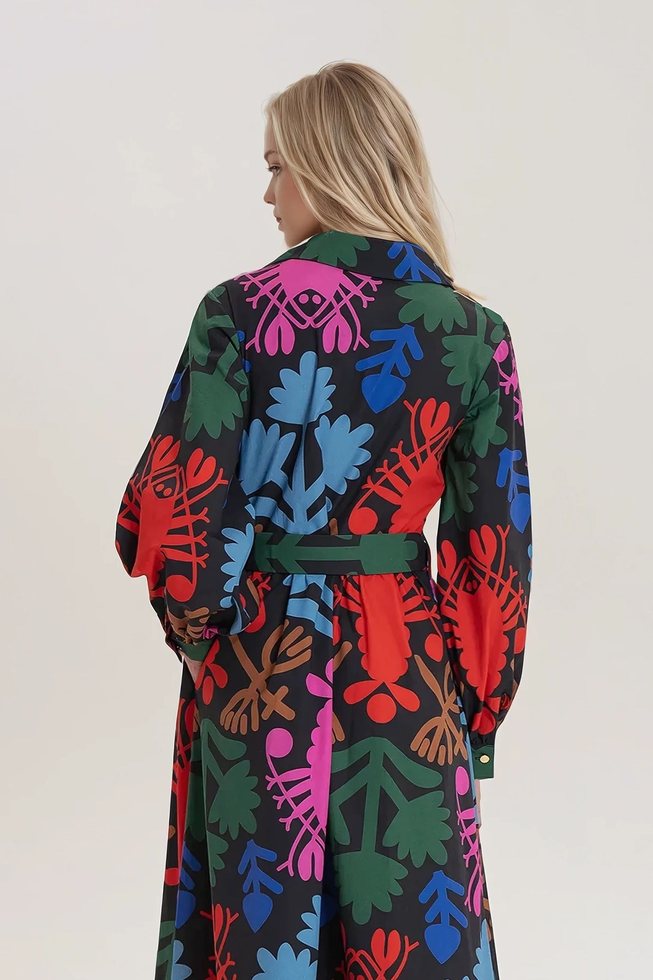 TANYA poplin midi dress 'Lobster'