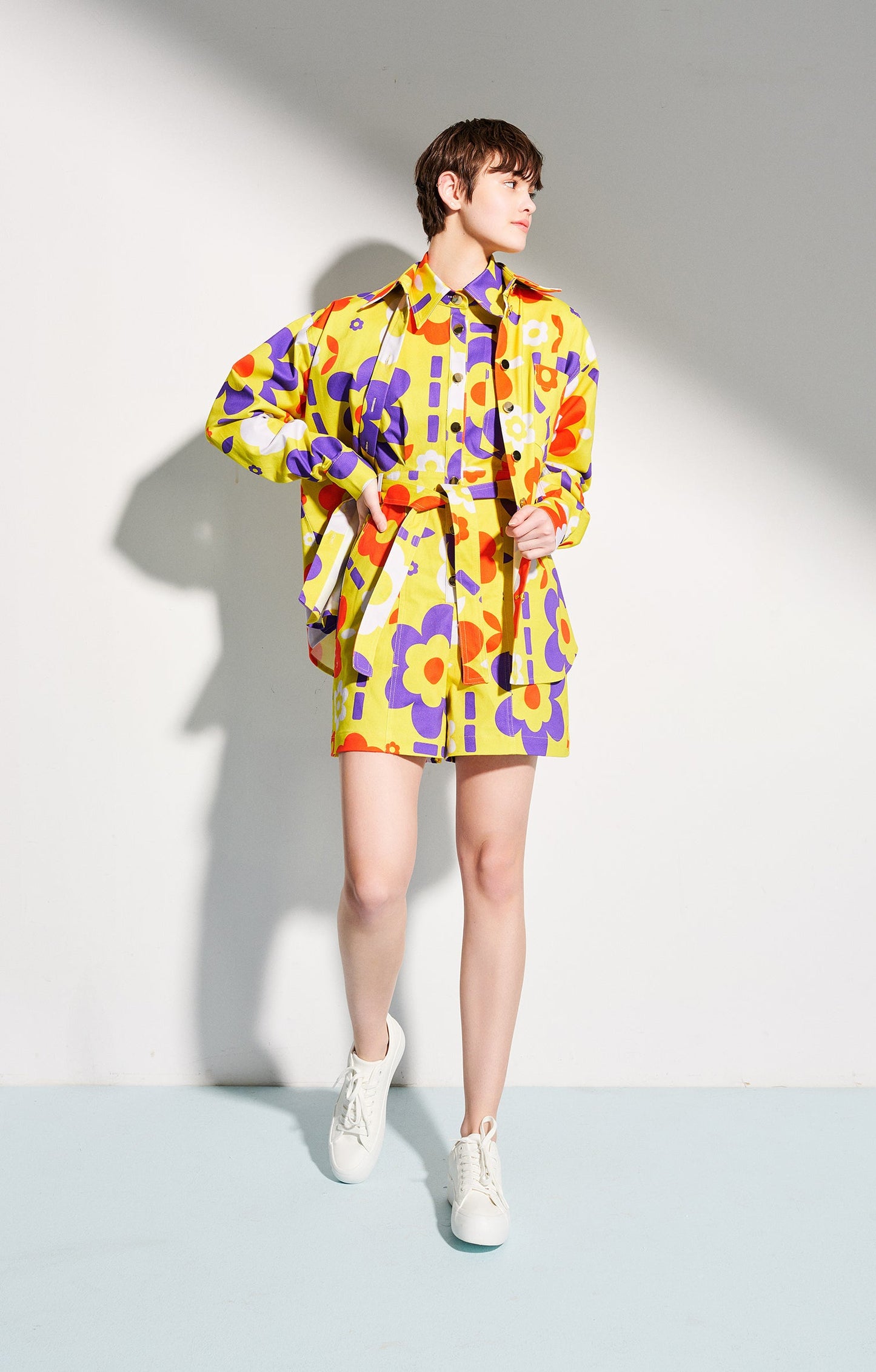 VENATA overshirt 'space flowers'