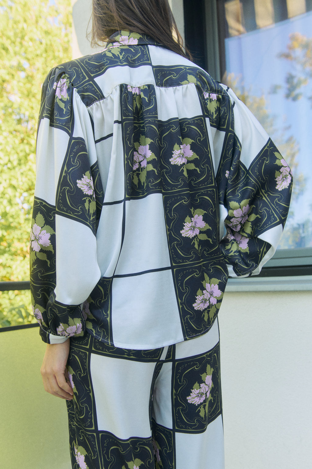 KOKI gathered shirt 'Tiles'
