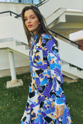 TAKI cropped boxy shirt 'Domestic Blue'