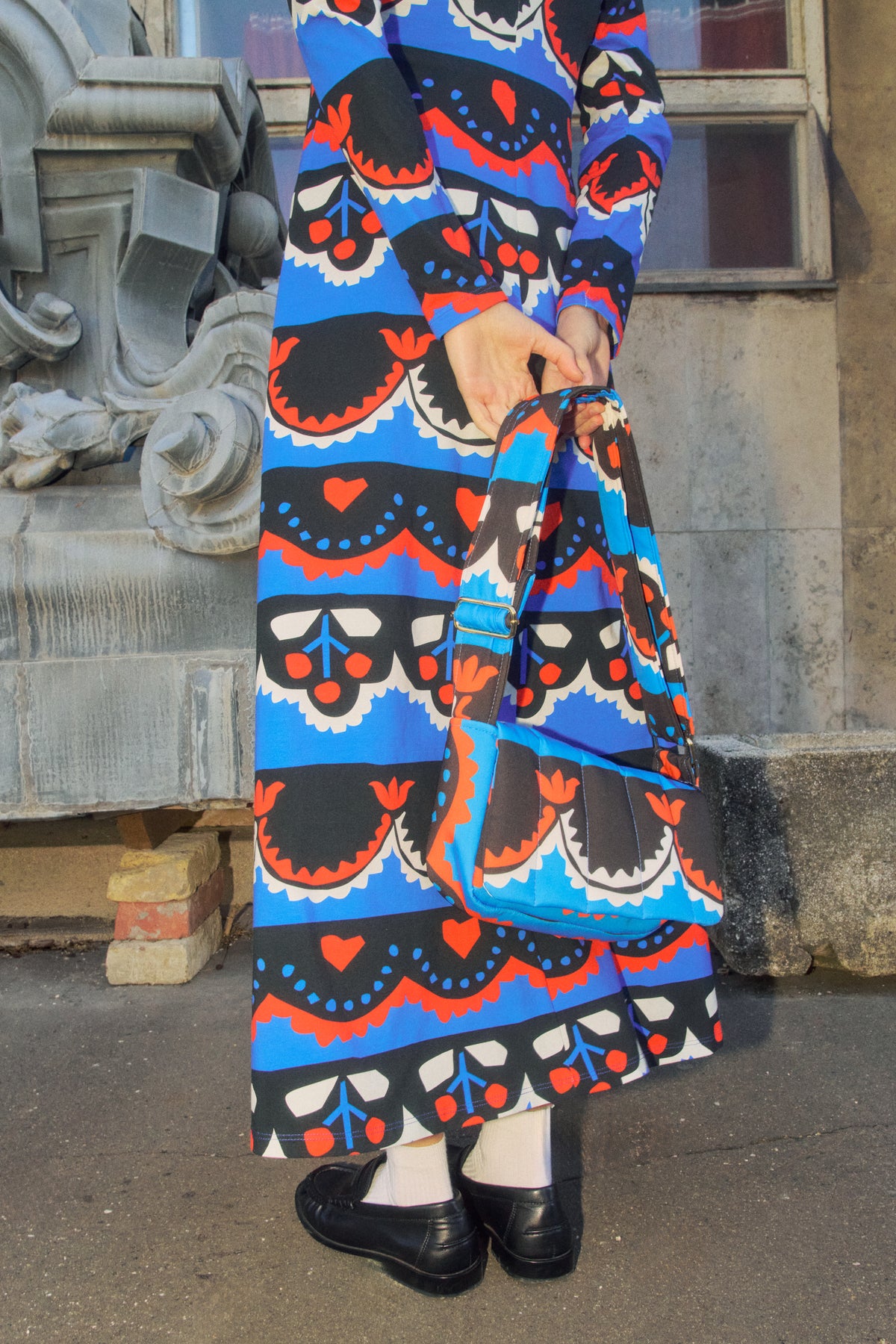 KAZAL raglan sleeve jersey dress 'Doily'