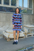 BOKOR zip-front jersey dress 'Doily'