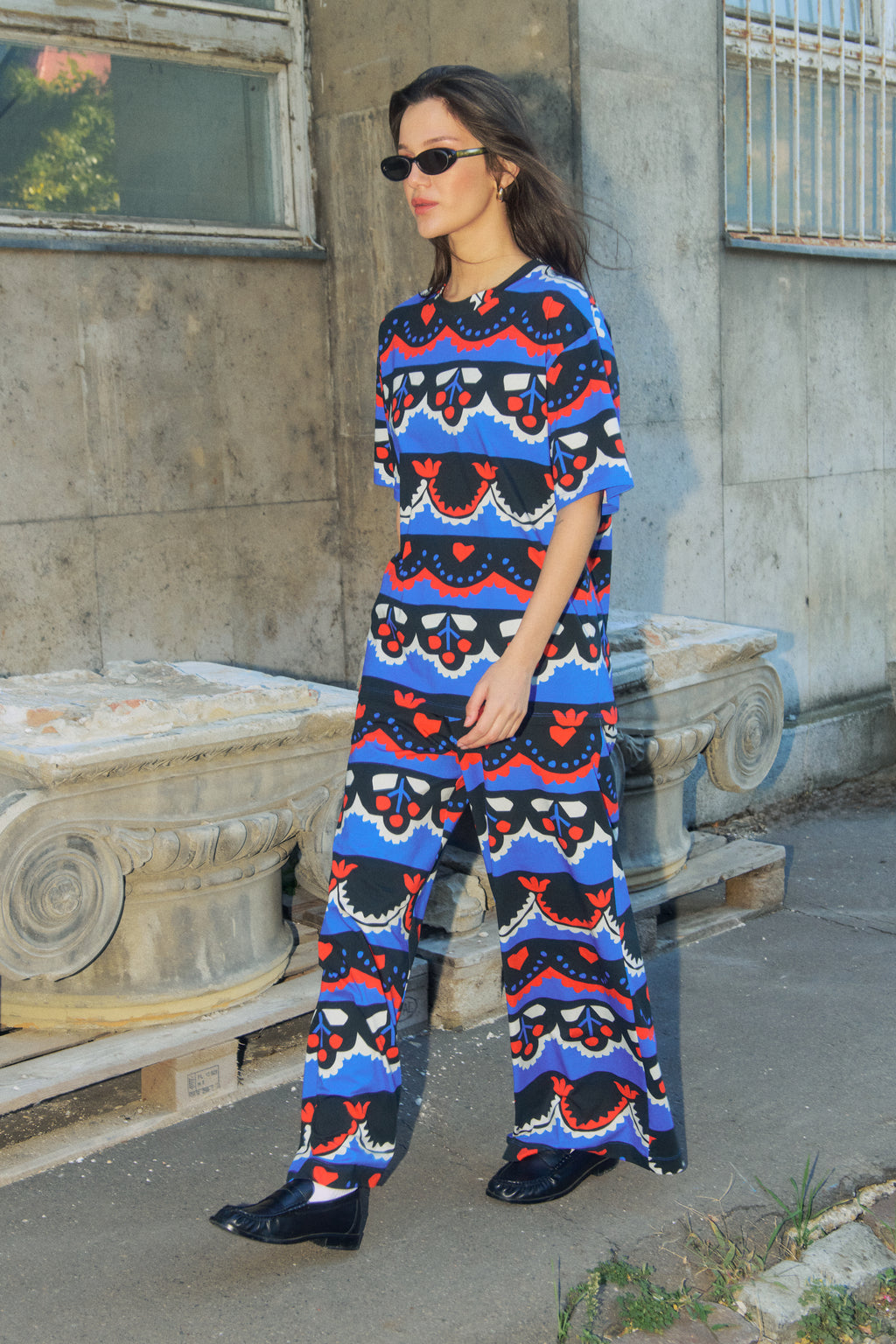 VIZITKE oversized t-shirt 'Doily'