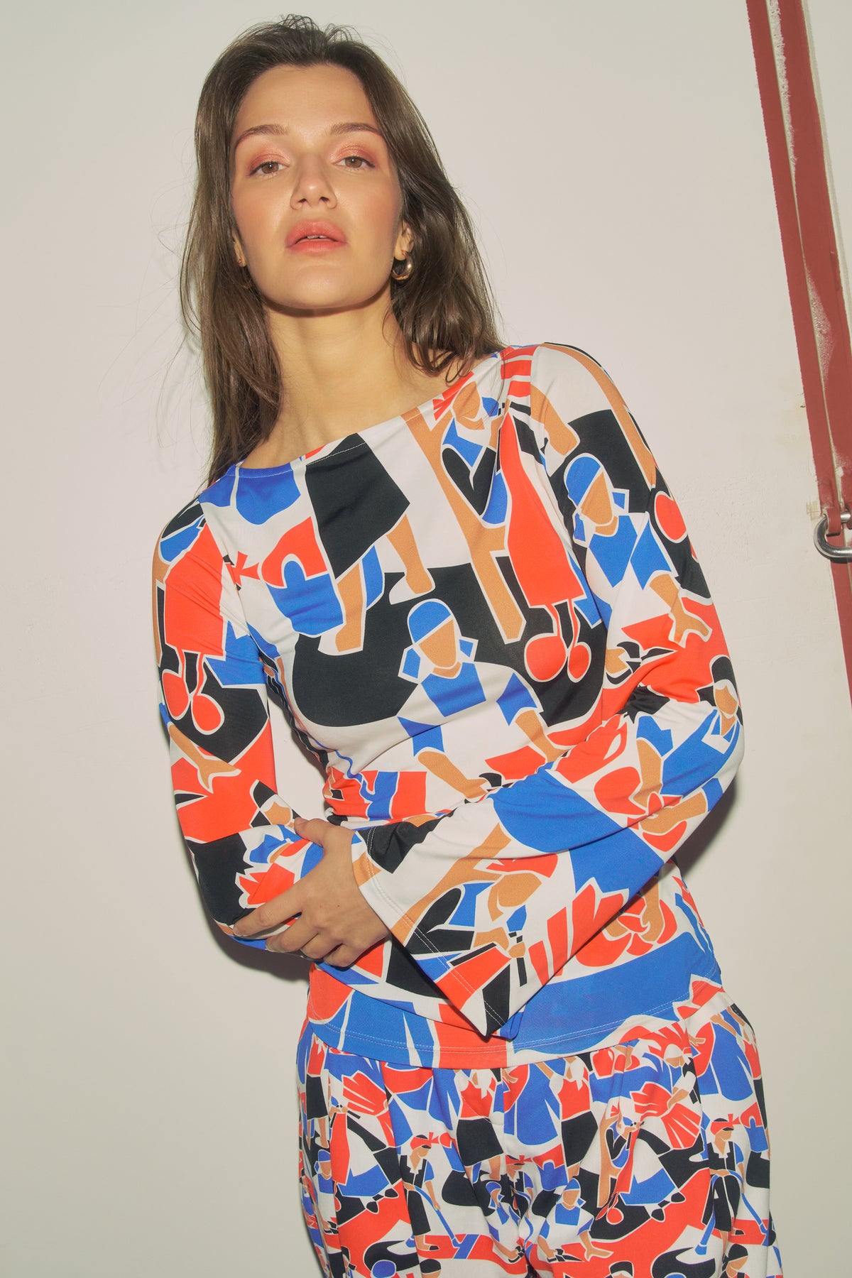 HIPO funnel sleeve top 'Domestic Red'