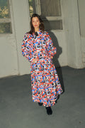SPAKLI volume coat dress 'Domestic Red'