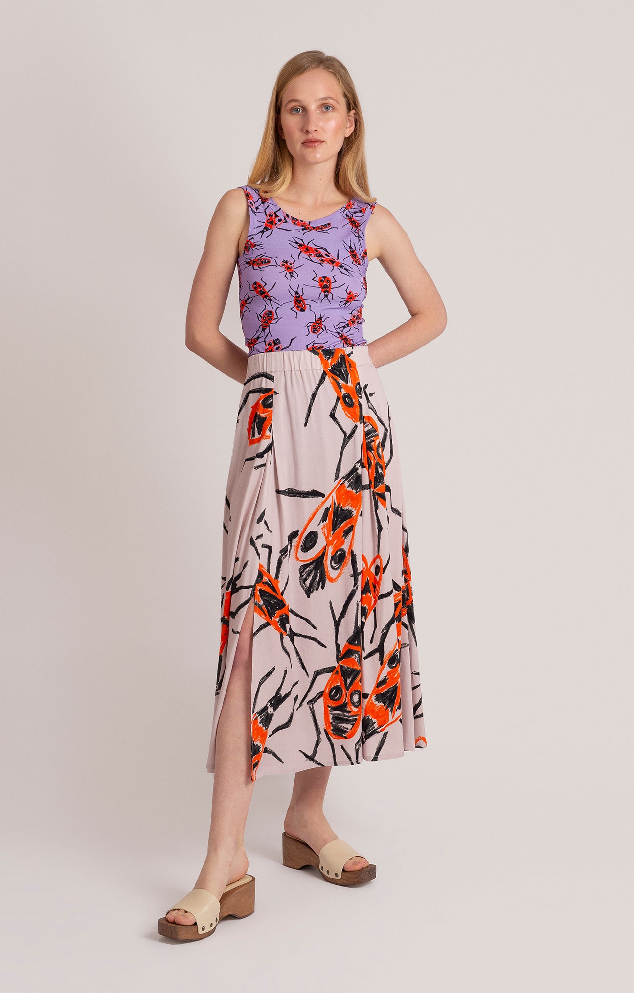 ANAX midi skirt 'Big Firebugs'