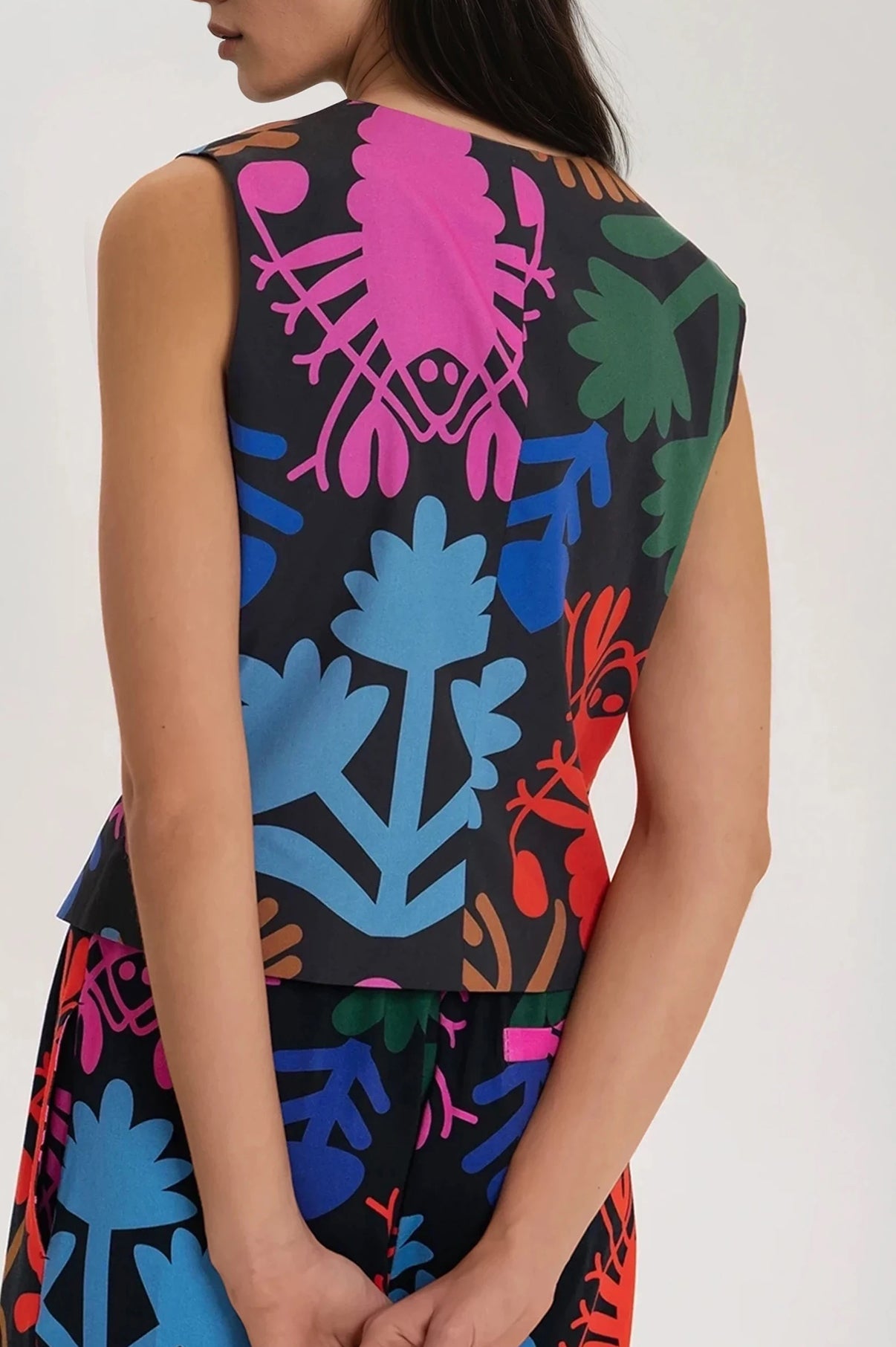 ANNO tailored poplin vest 'Lobster'