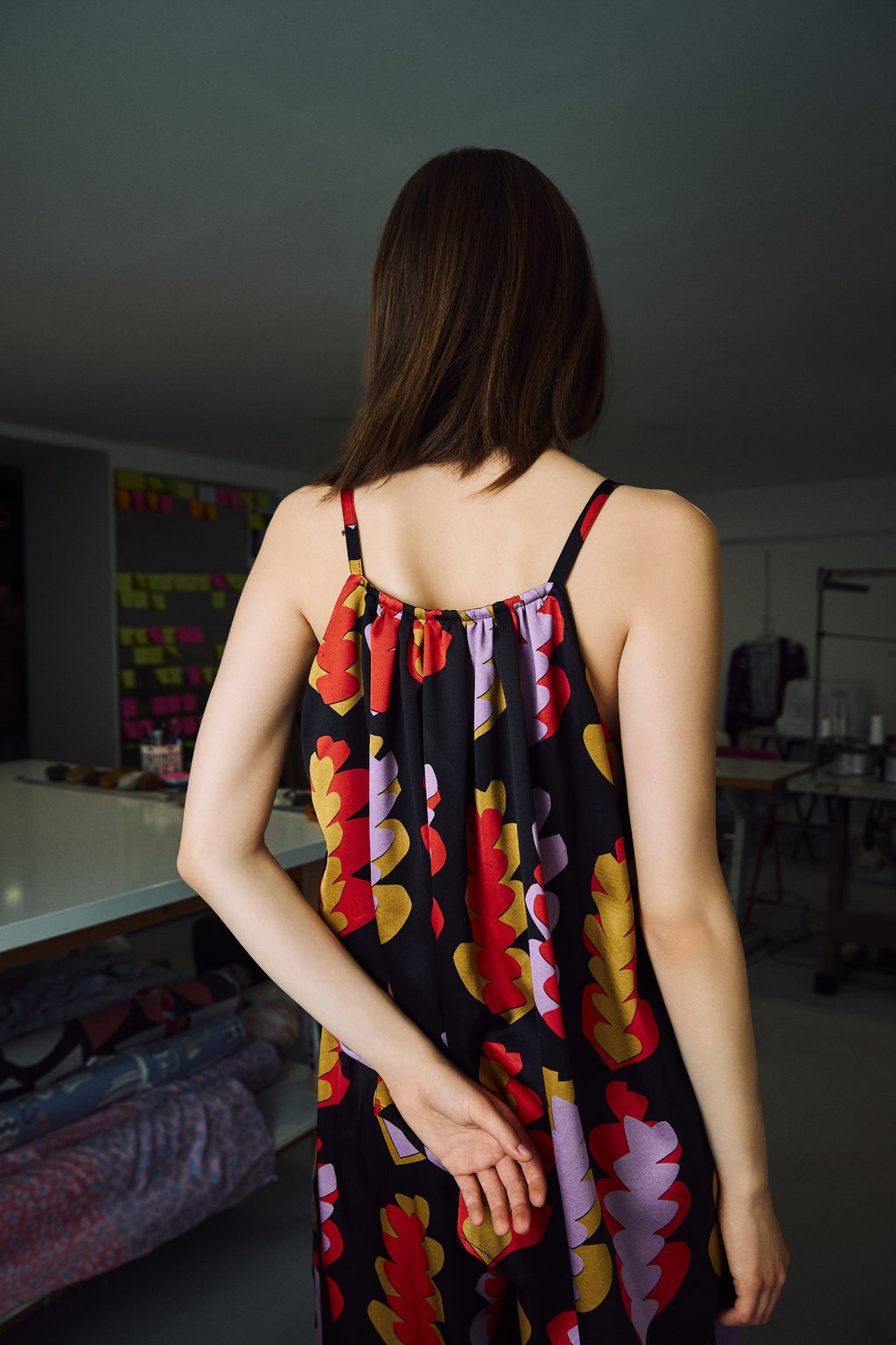 ASZ asymmetric gathered top 'Hearts'