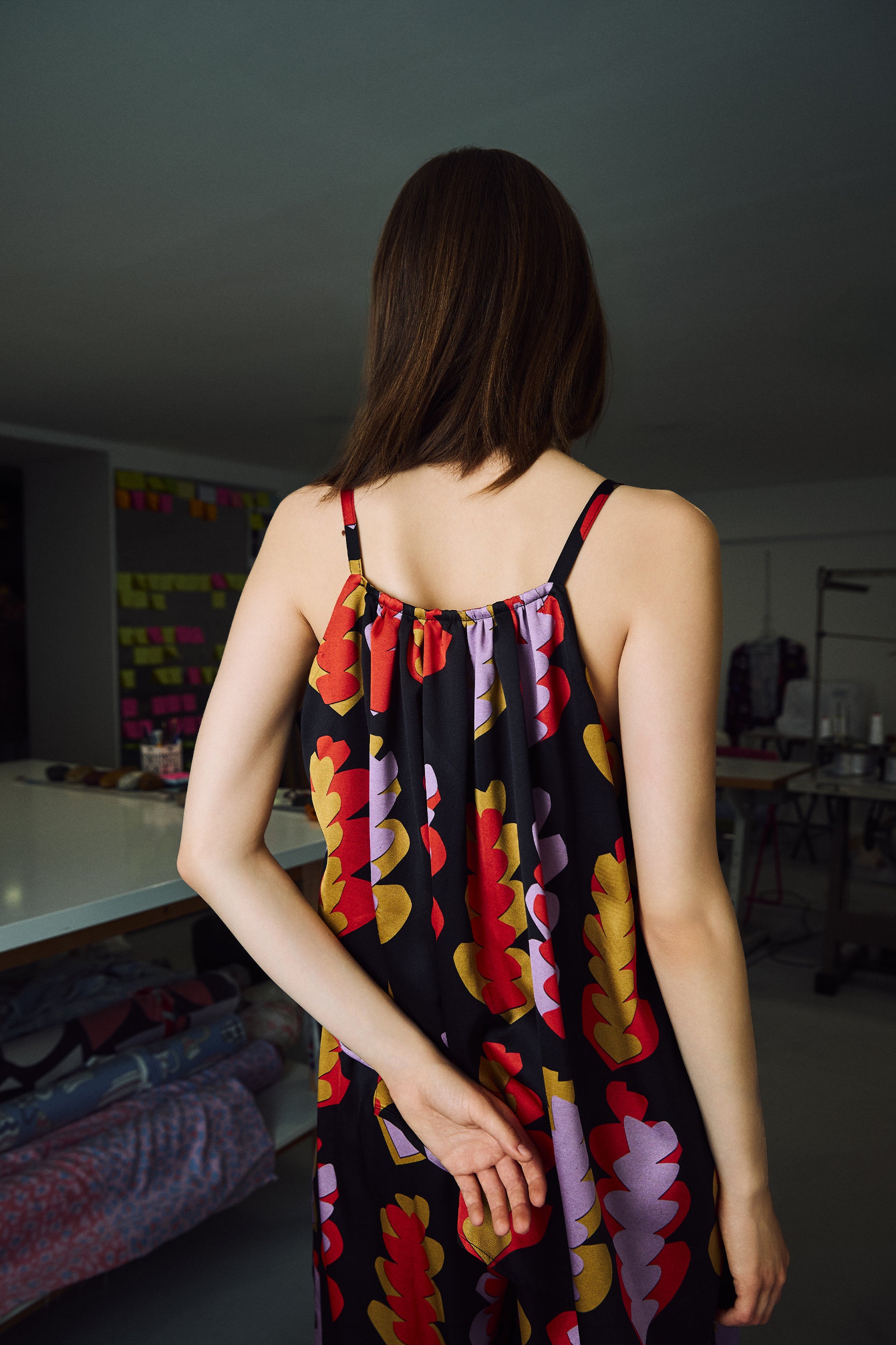 ASZ asymmetric gathered top 'Hearts'