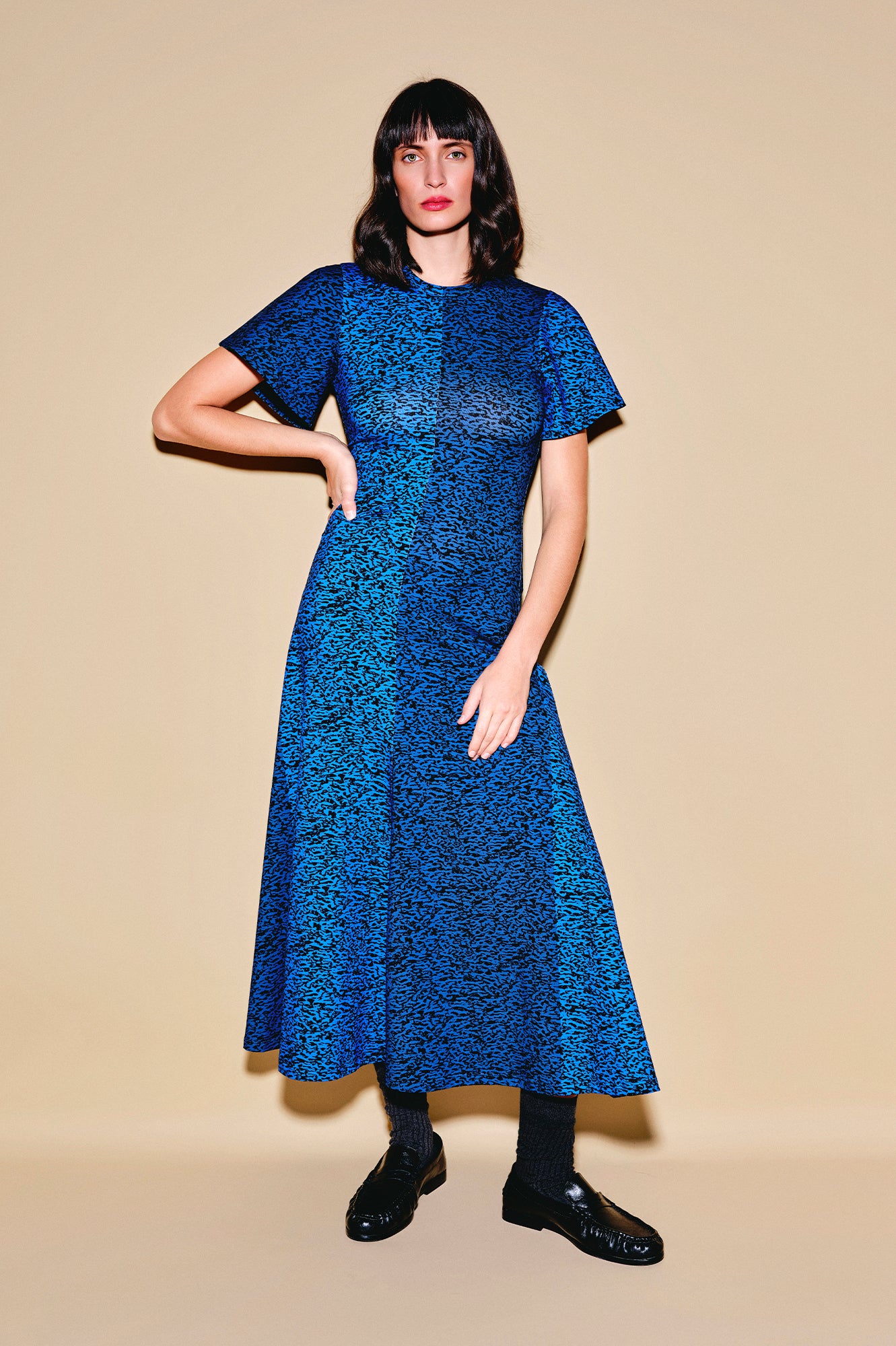 BETYAR midi jersey dress 'Enamel Blue'
