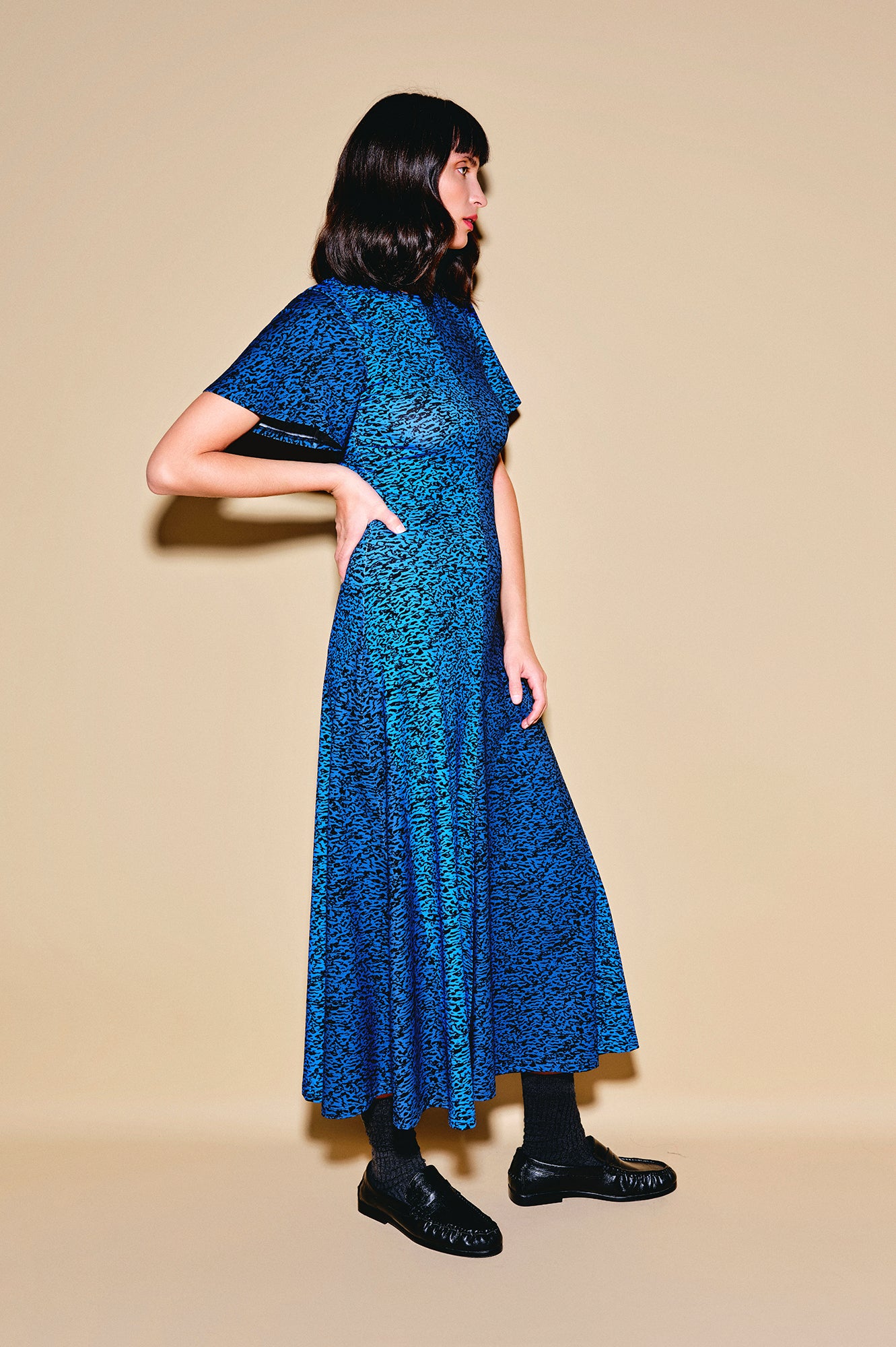 BETYAR midi jersey dress 'Enamel Blue'