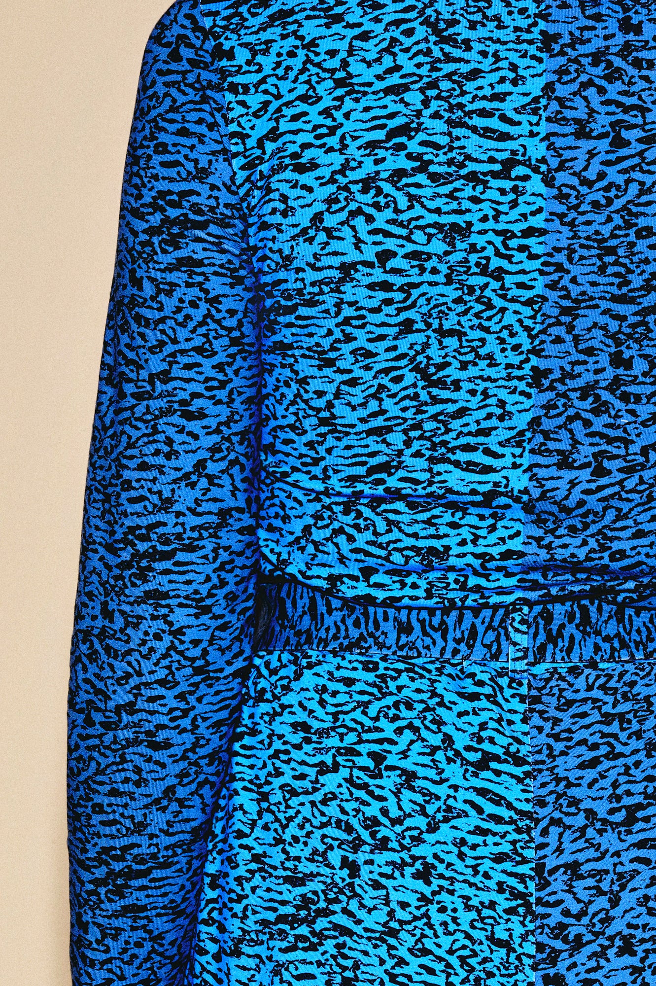 BORS front zip jersey top 'Enamel Blue'