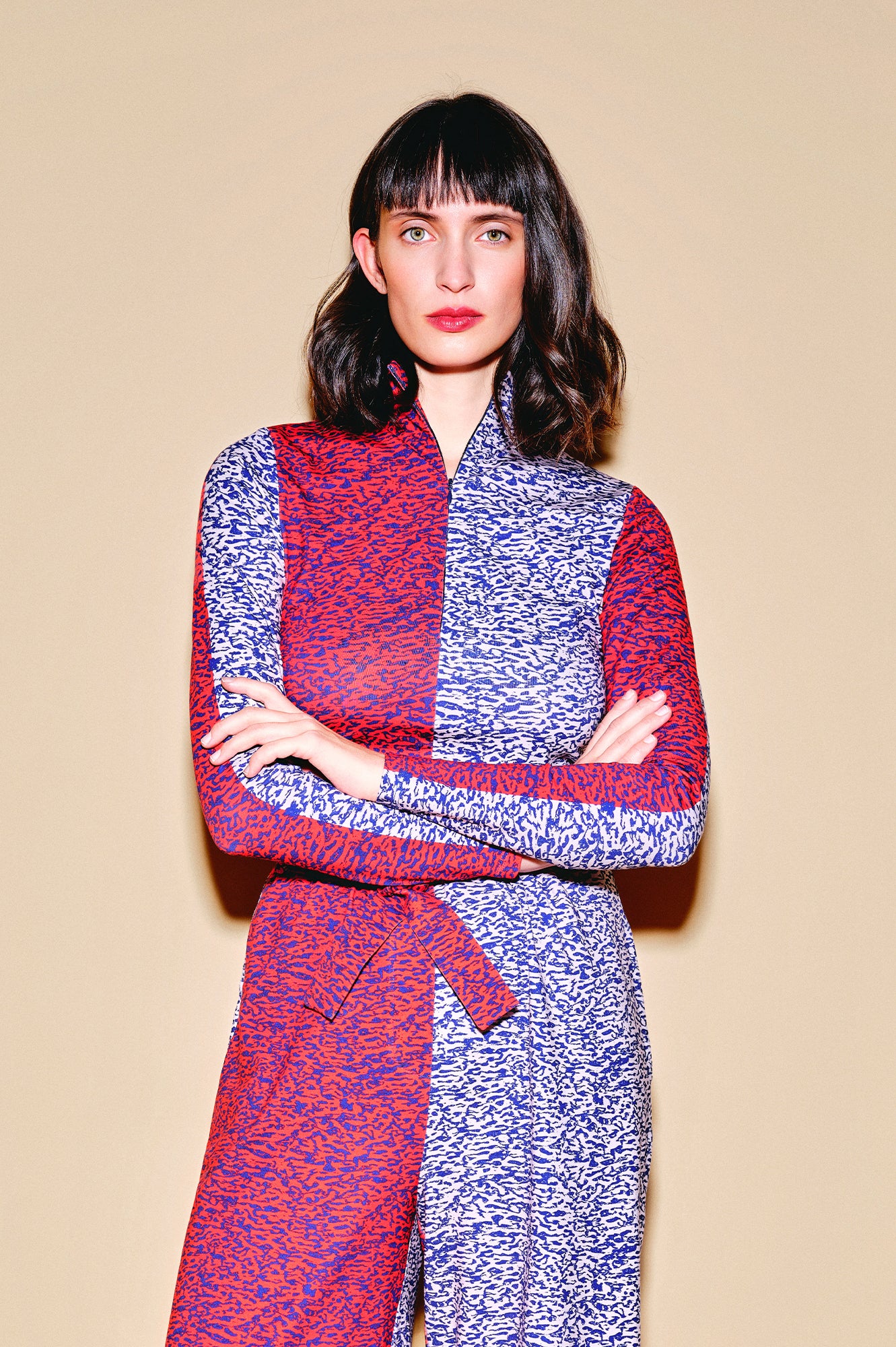 BORS front zip jersey top 'Enamel Pink'