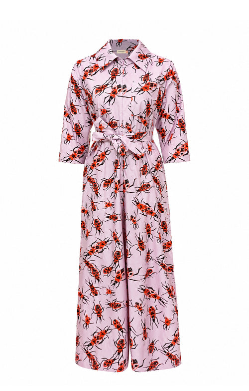 CINCER zip up jumpsuit 'Small Firebugs'