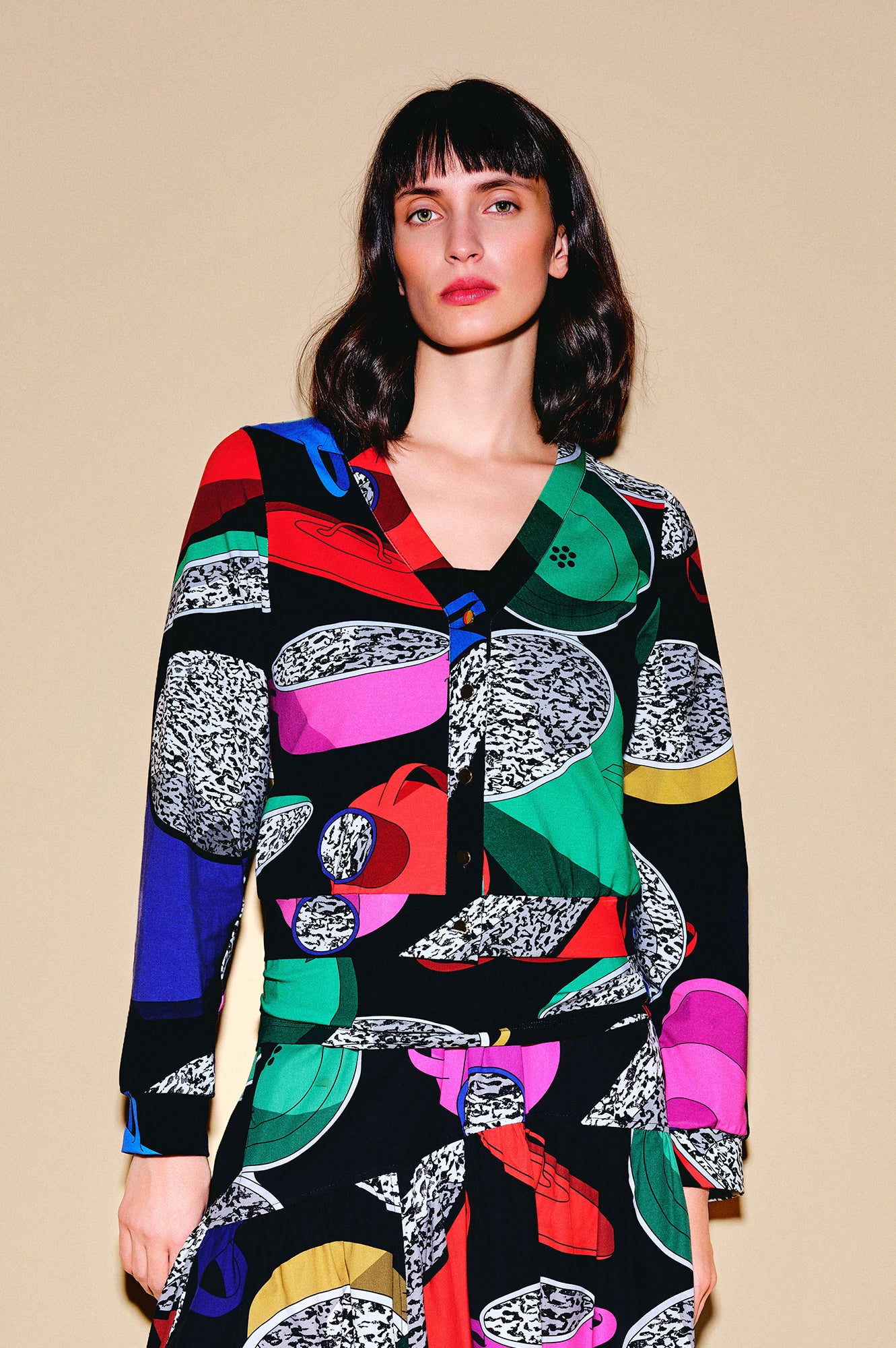 CSIKOS jersey cardigan 'Paprika Pot'