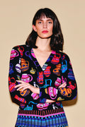 CSIKOS jersey cardigan 'Vases'