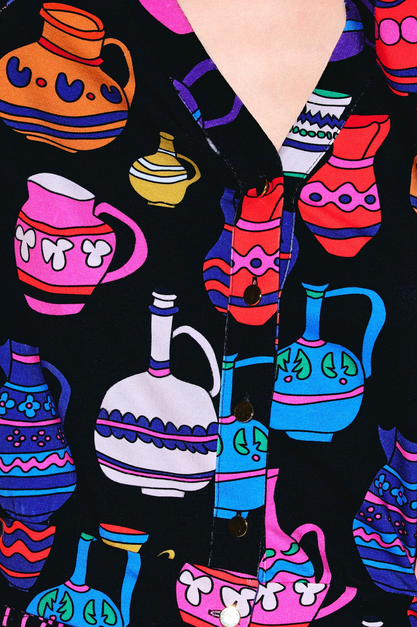 CSIKOS jersey cardigan 'Vases'