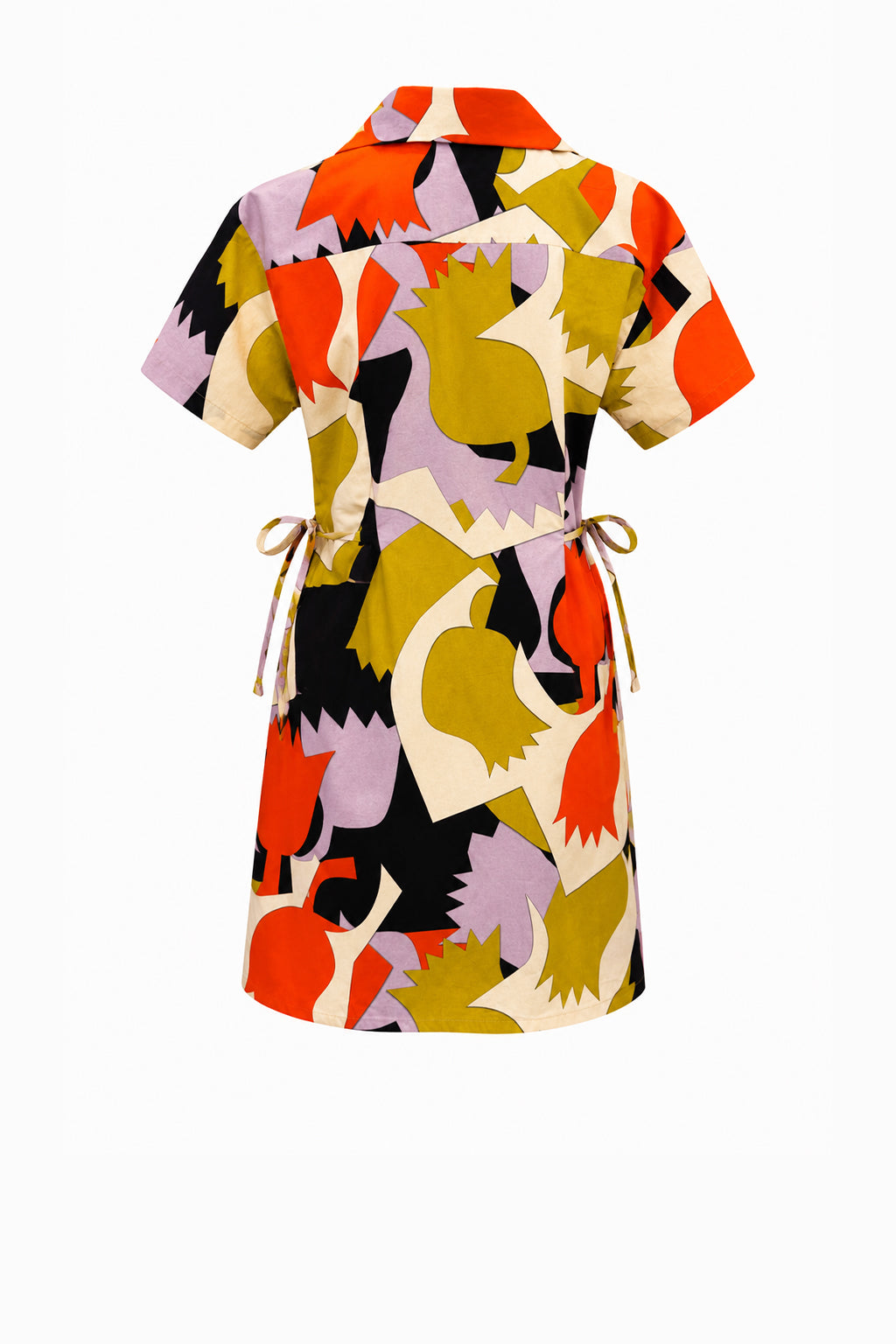 DAUS short sleeve wrap dress 'Leaves'