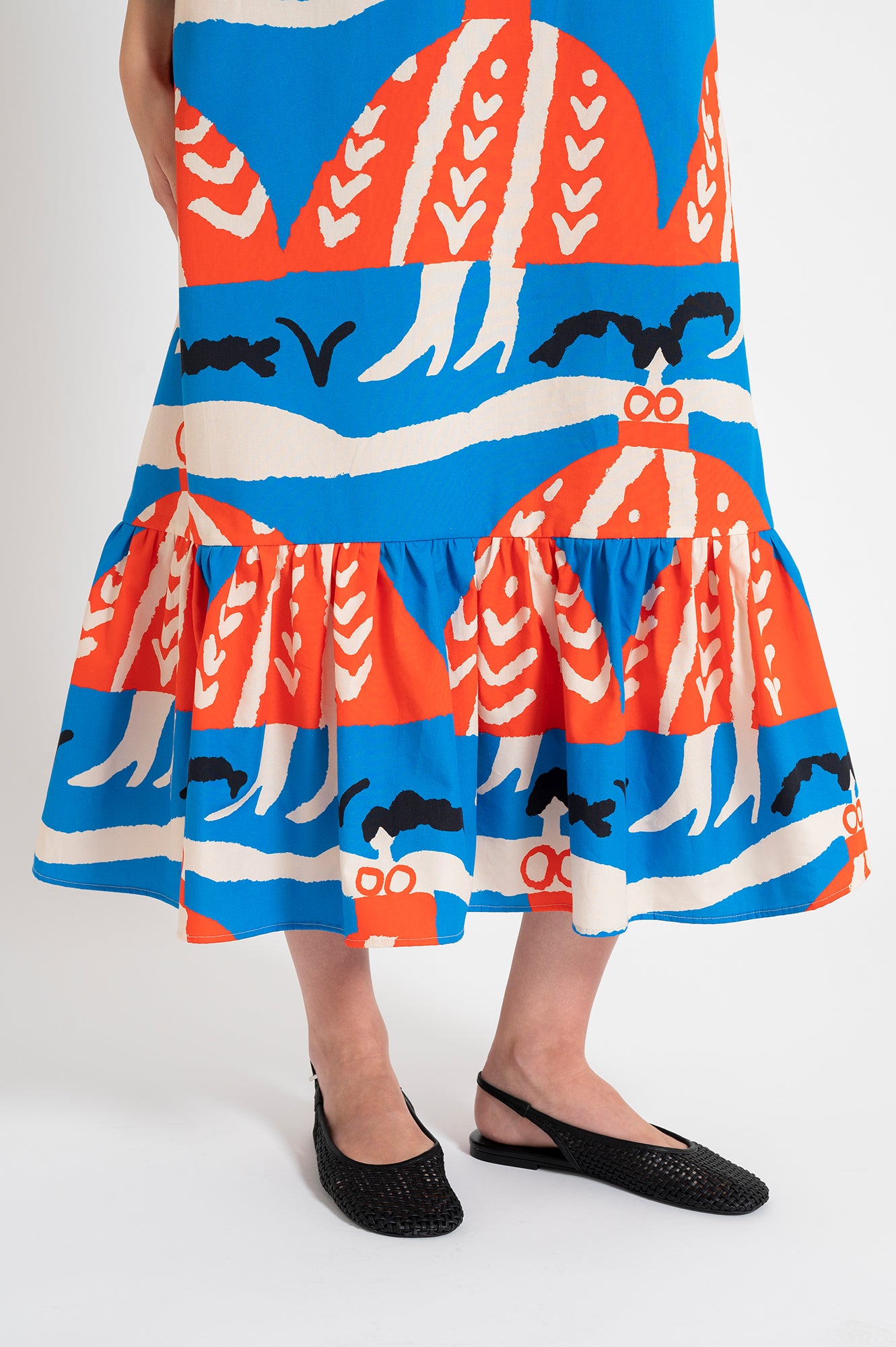 FUST ruffled midi dress 'Maiden'