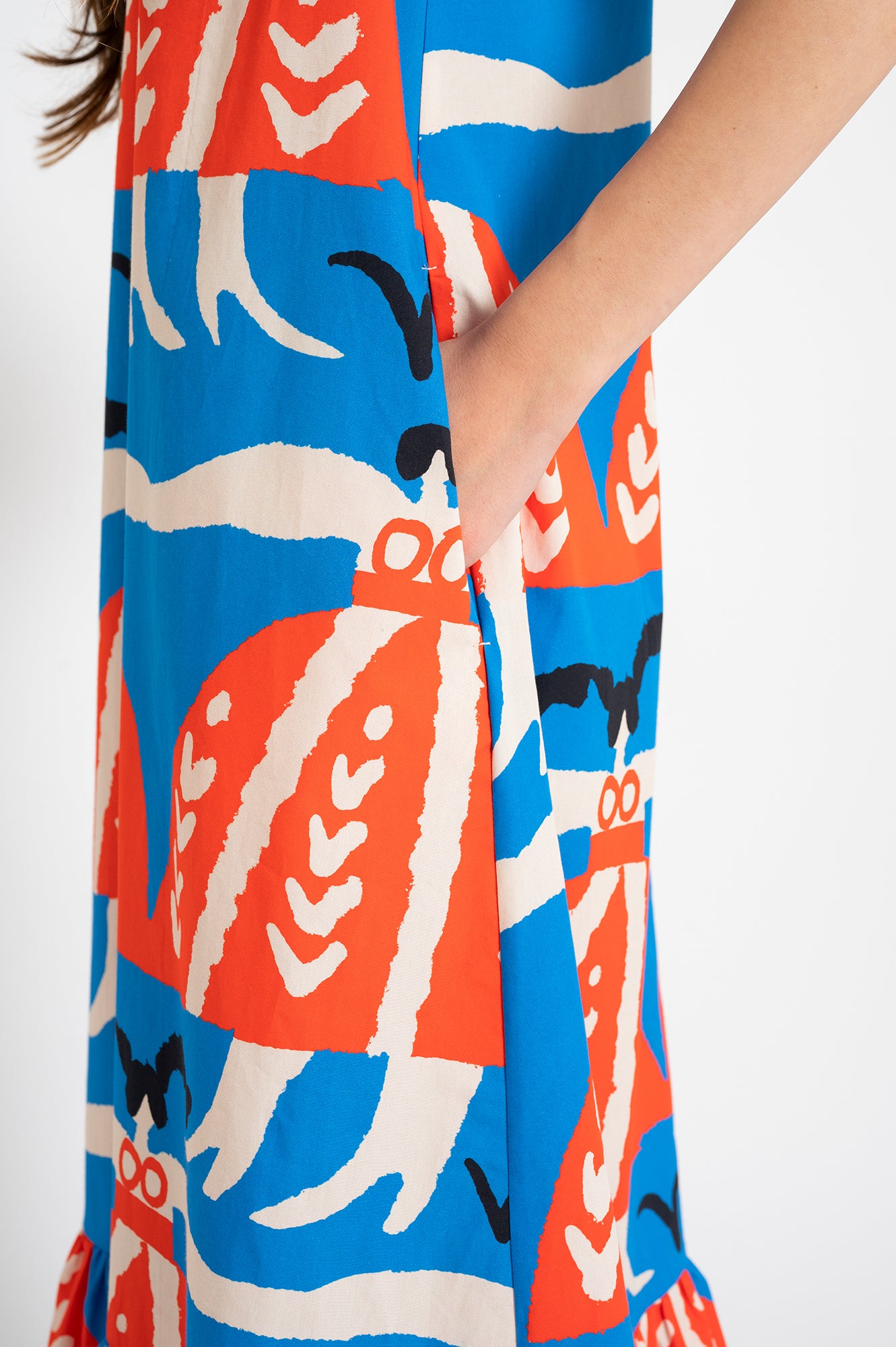 FUST ruffled midi dress 'Maiden'
