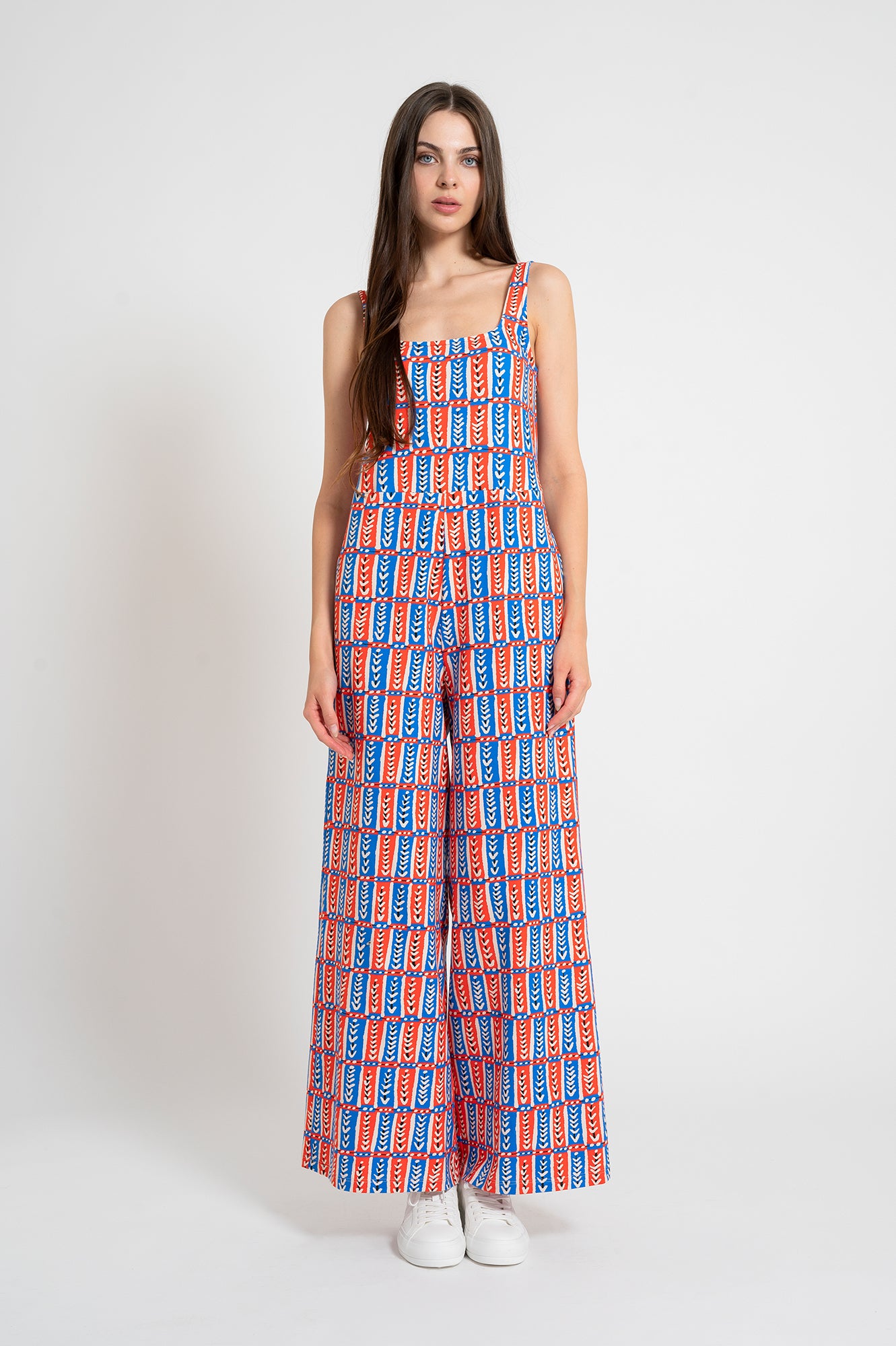 SERPENT jersey jumpsuit 'Folk Stitch'
