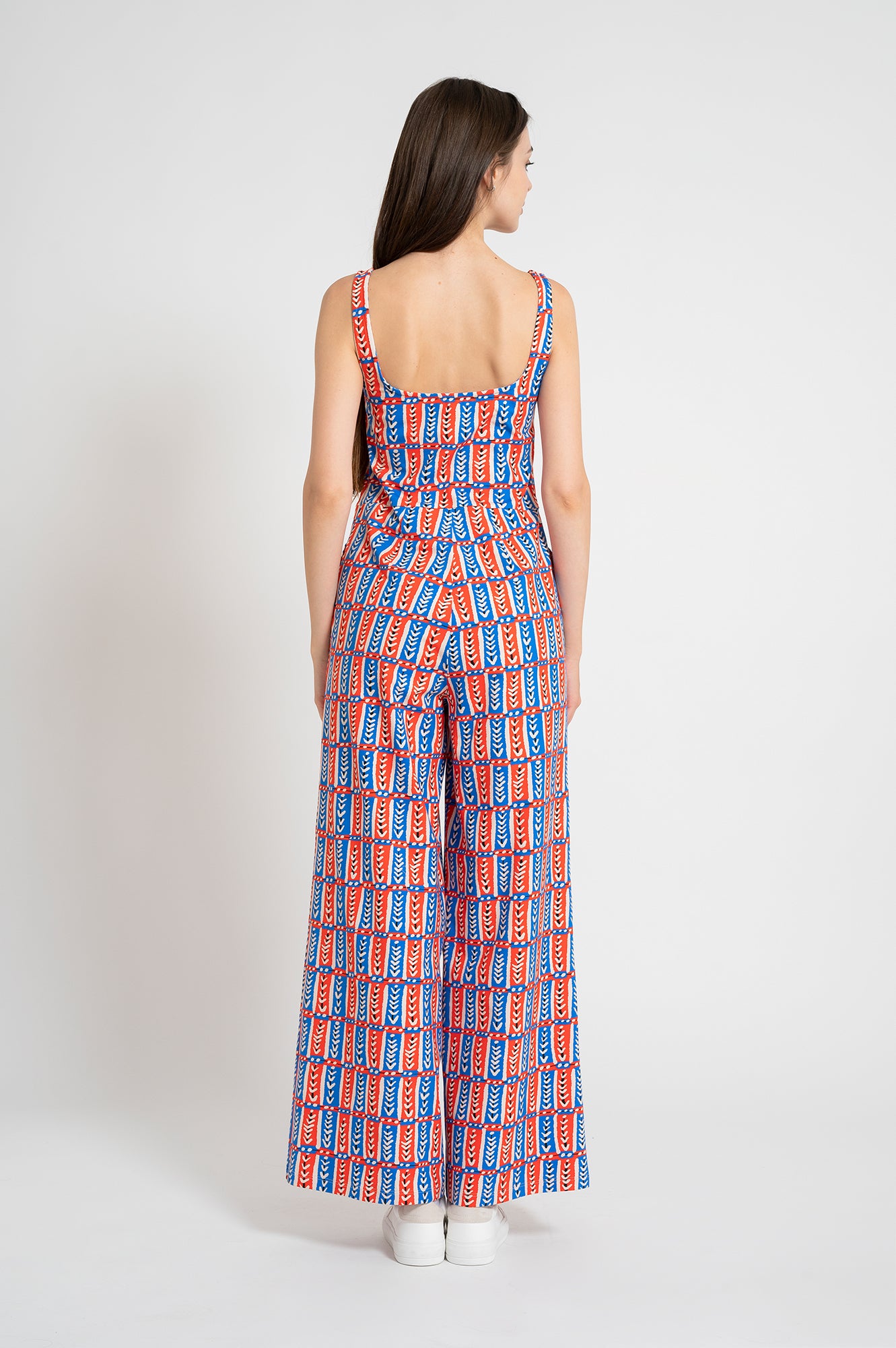SERPENT jersey jumpsuit 'Folk Stitch'