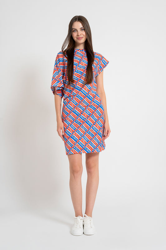 HARMAT asymmetric dress 'Folk Stitch'