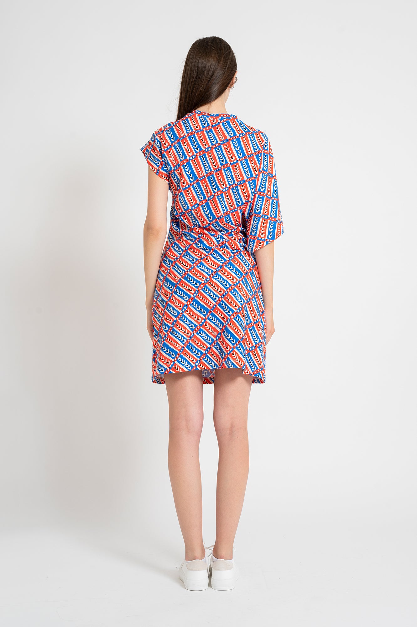 HARMAT asymmetric dress 'Folk Stitch'