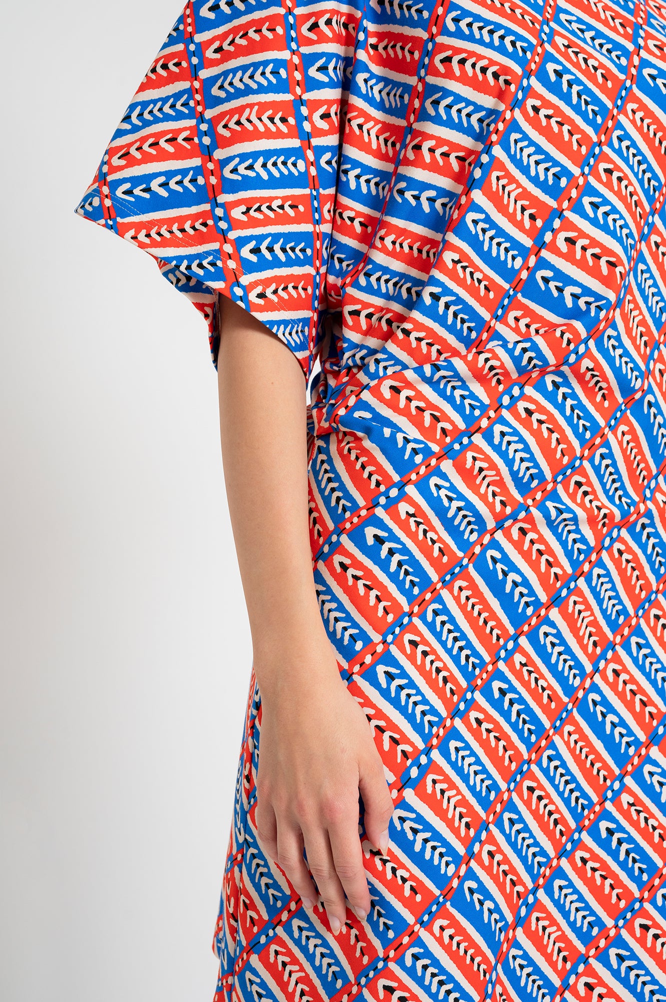 HARMAT asymmetric dress 'Folk Stitch'