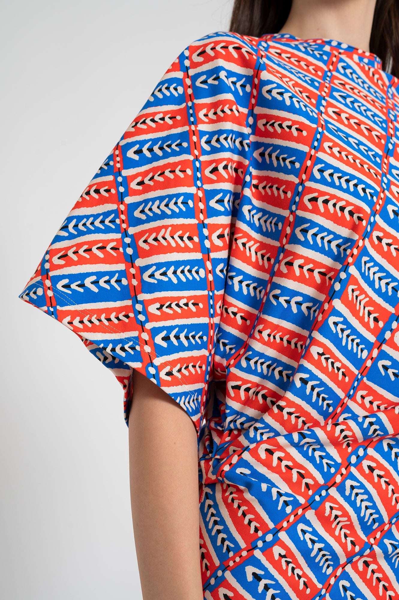 HARMAT asymmetric dress 'Folk Stitch'