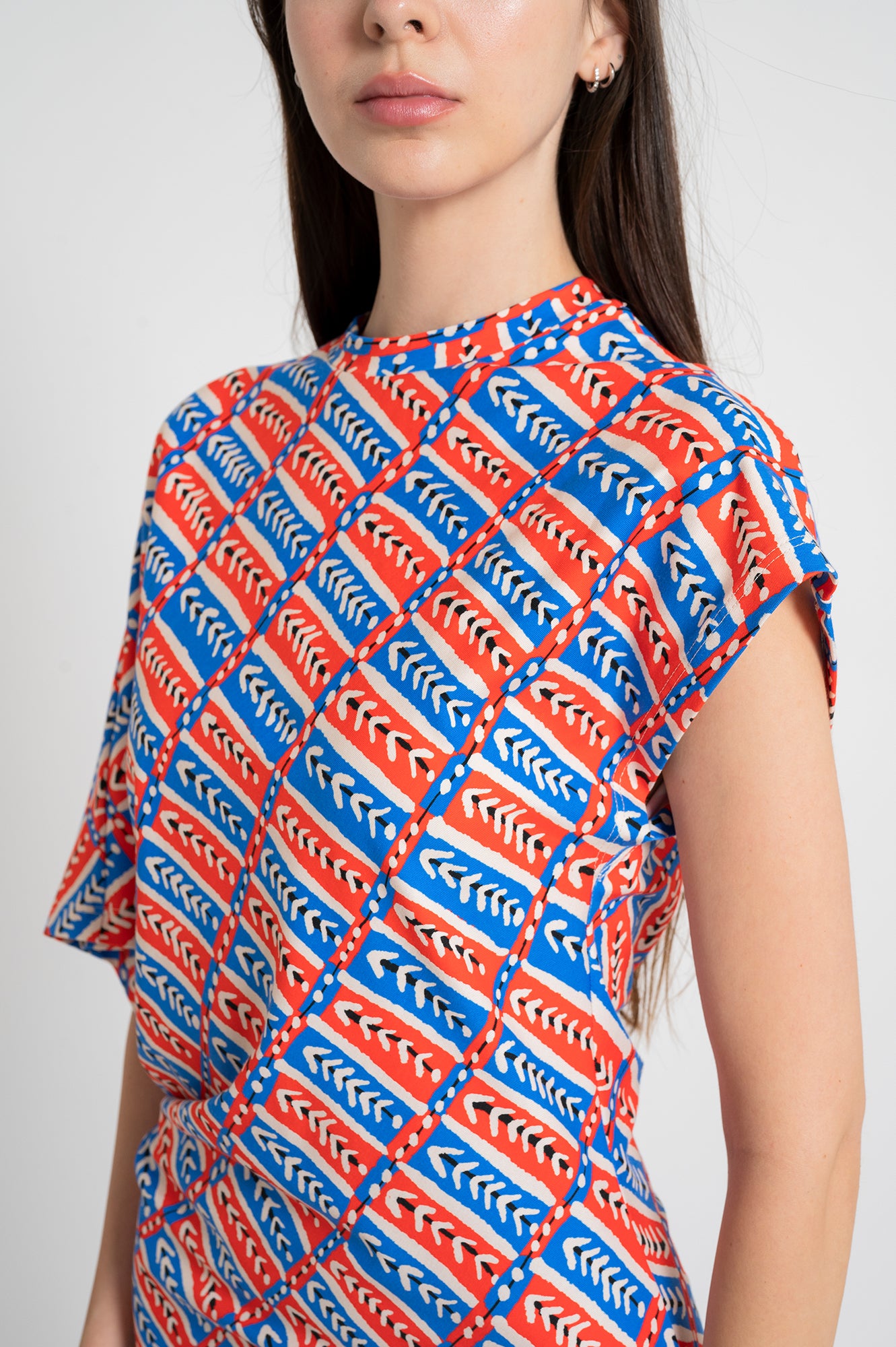 HARMAT asymmetric dress 'Folk Stitch'