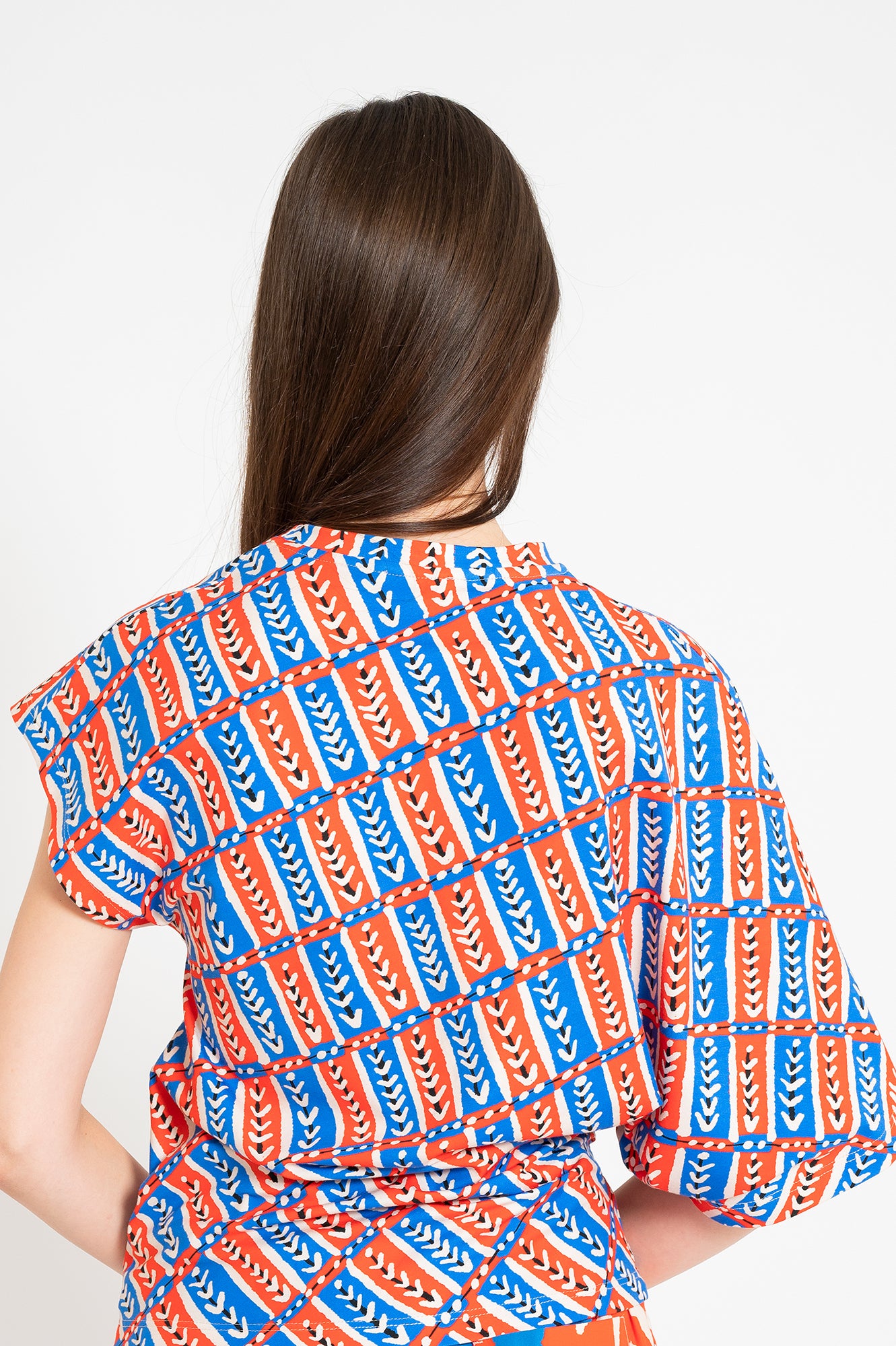 TALIA asymmetric top 'Folk Stitch'