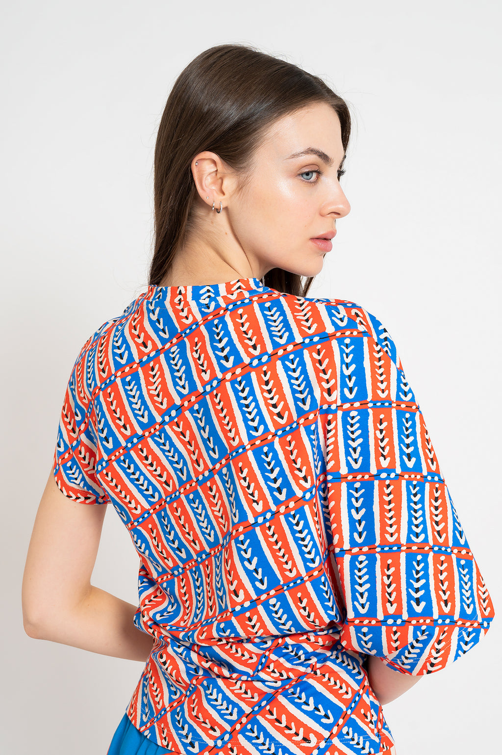TALIA asymmetric top 'Folk Stitch'