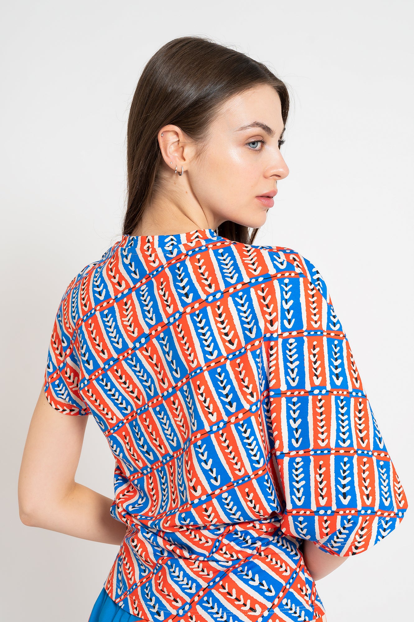 TALIA asymmetric top 'Folk Stitch'