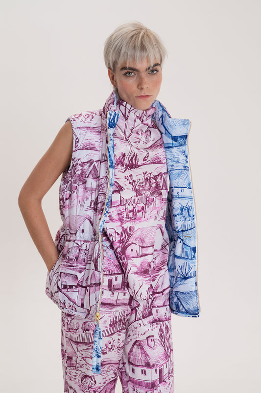 LOCA reversible vest 'Farm'