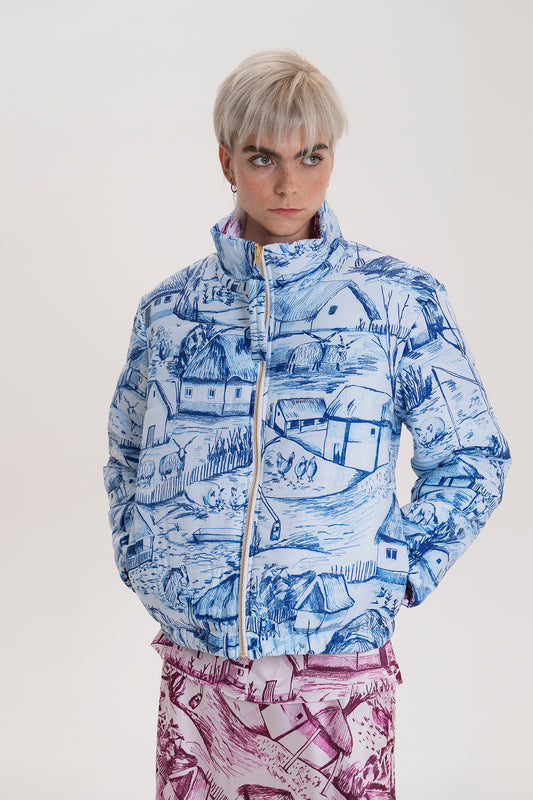 SPAJZ reversible puffer jacket 'Farm'