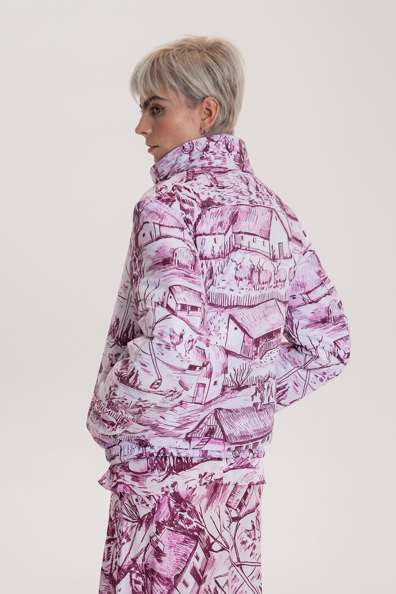 SPAJZ reversible puffer jacket 'Farm'