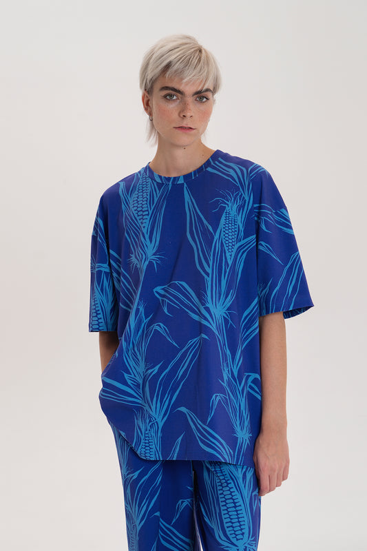 VIZITKE oversized t-shirt 'Corn blue'