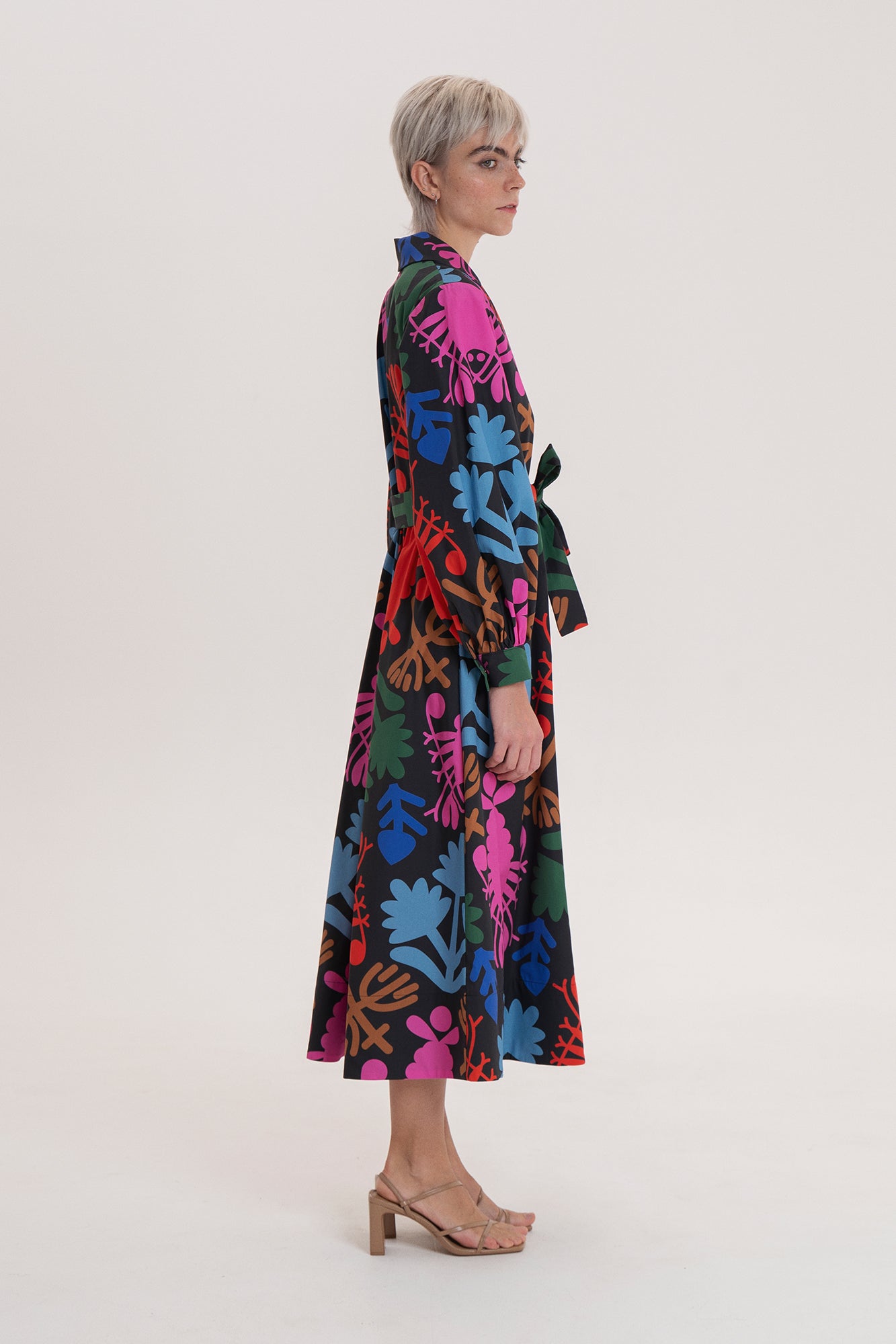 TANYA poplin midi dress 'Lobster'