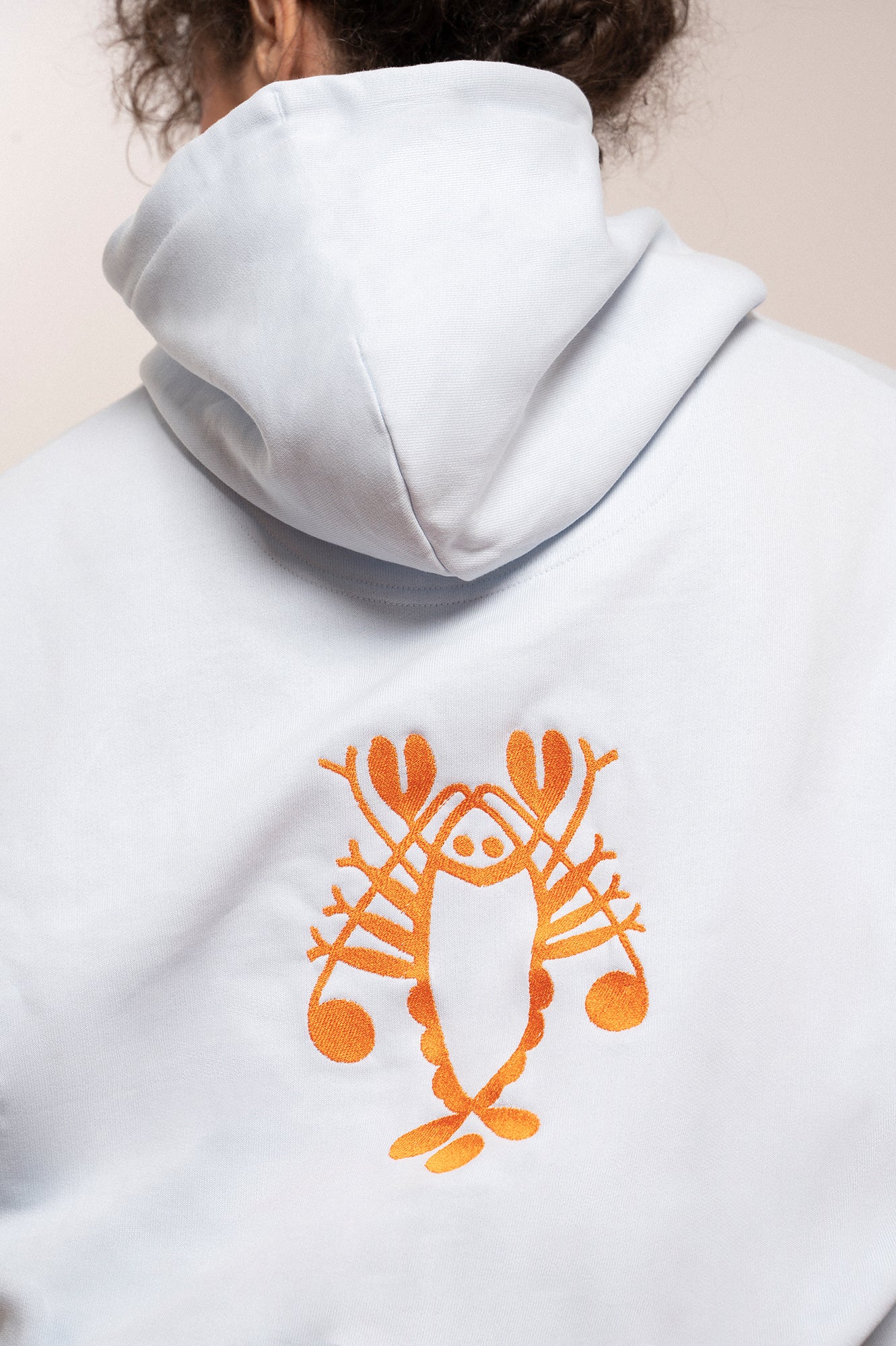 'LOBSTER' hooded sweatshirt ice blue