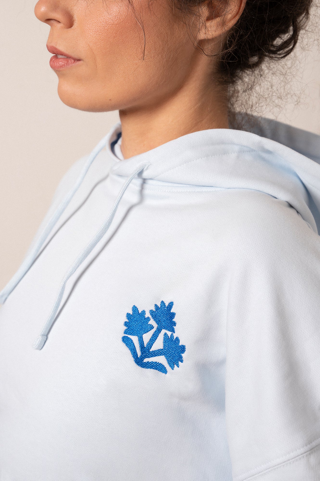 'LOBSTER' hooded sweatshirt ice blue