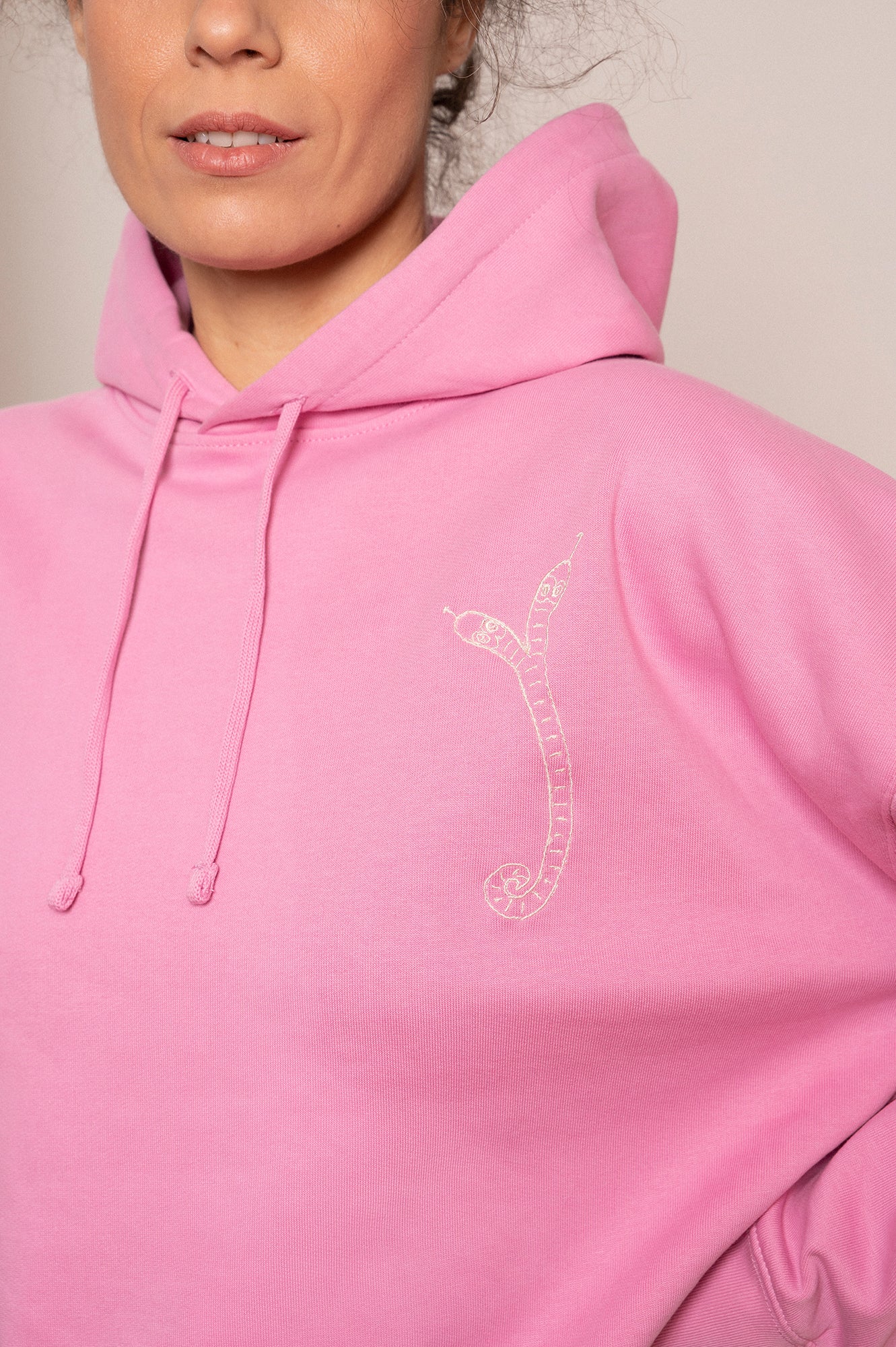 'SNAKE' hooded sweatshirt pink