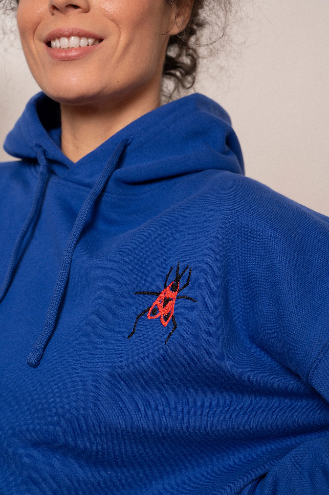 'FIREBUG' hooded sweatshirt blue