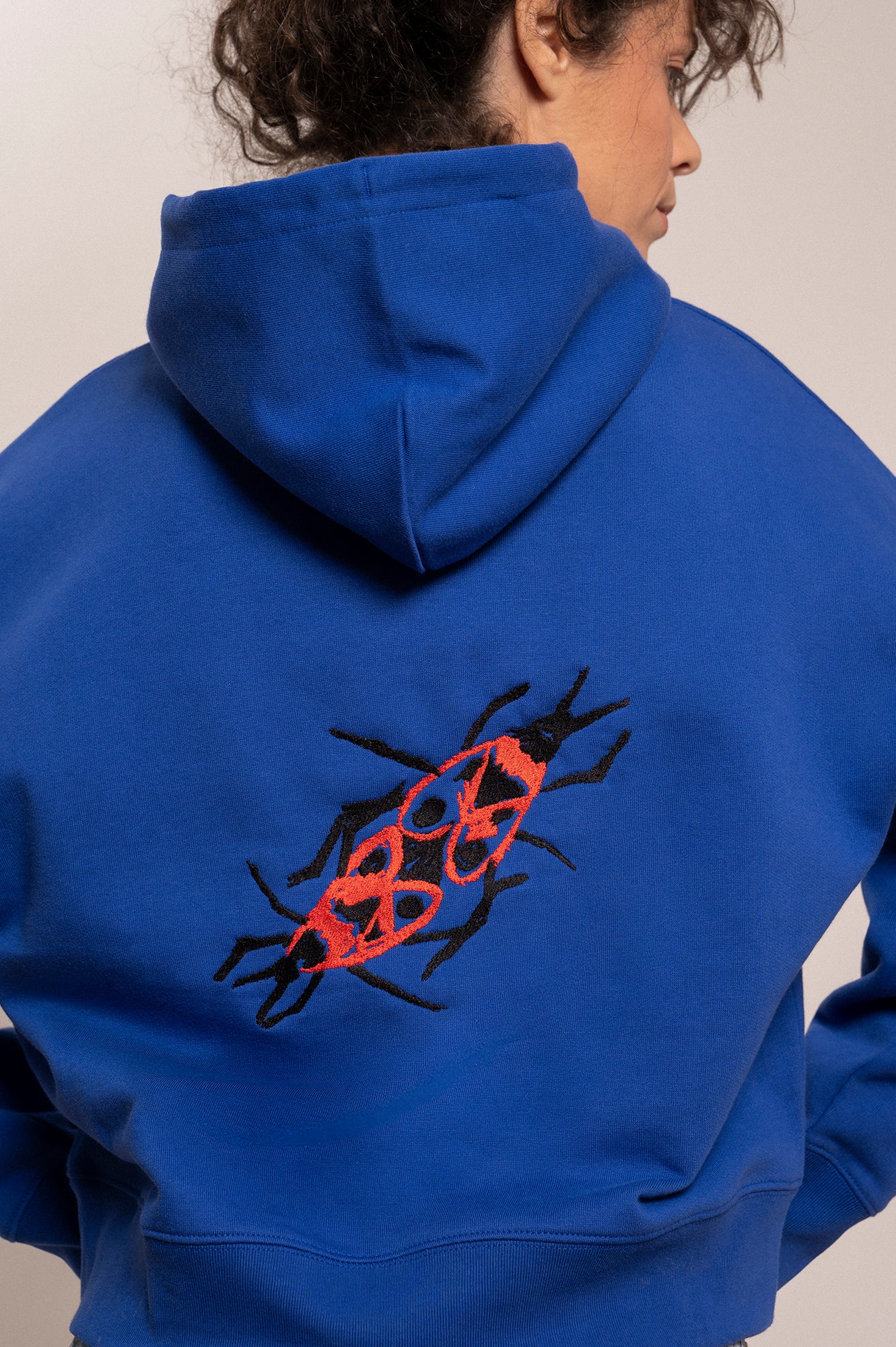 'FIREBUG' hooded sweatshirt blue