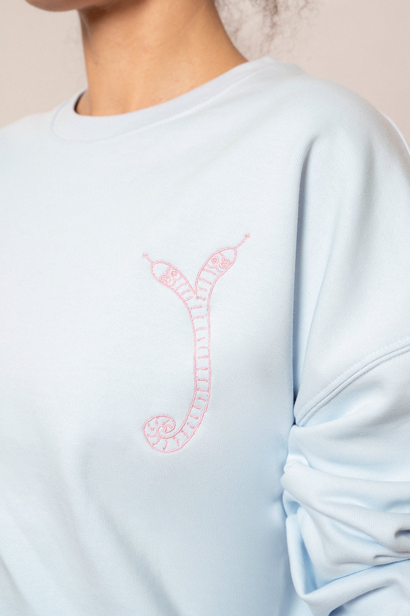 'SNAKE' sweatshirt ice blue